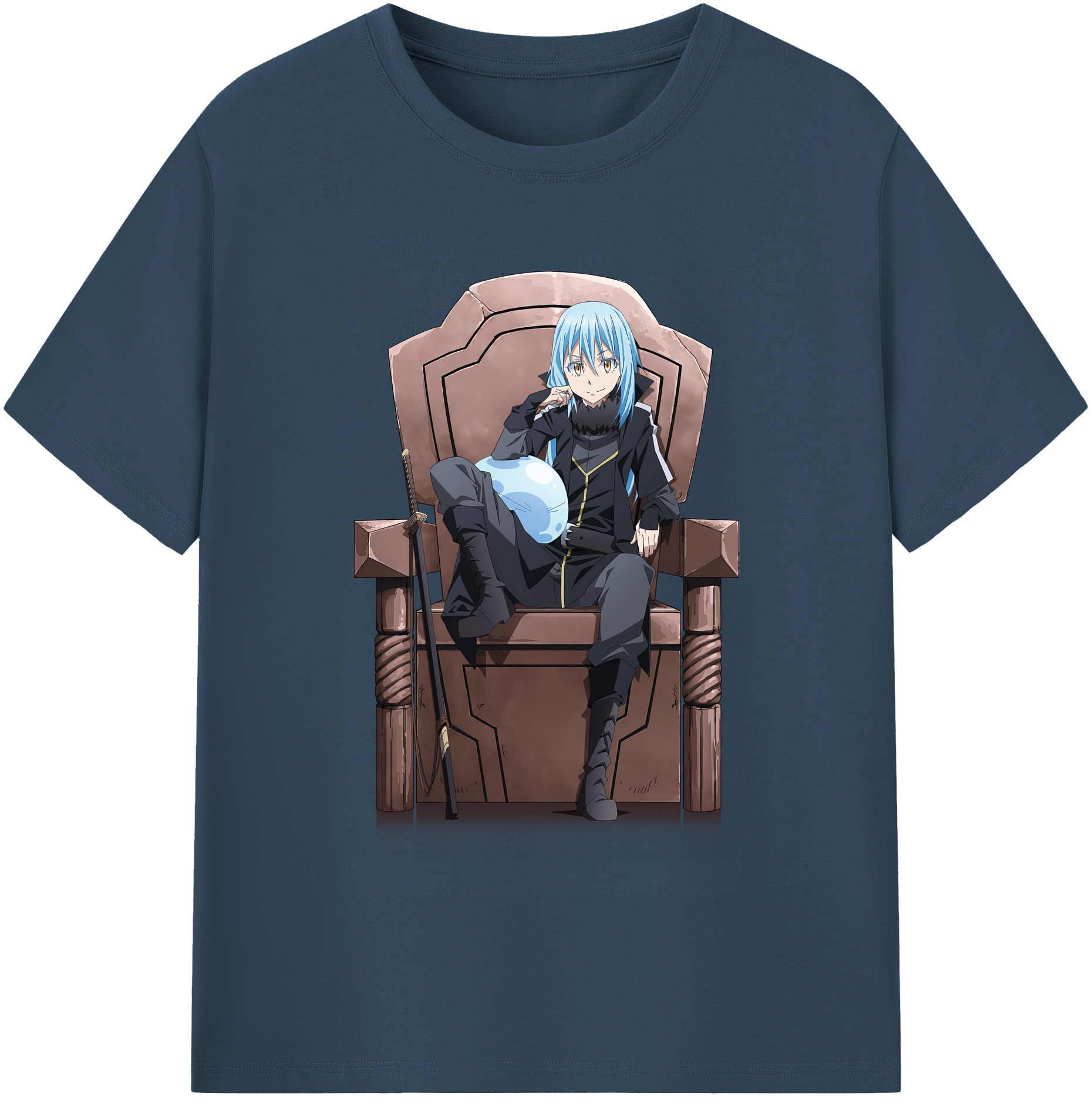 （画像用） 転スラ Regarding Reincarnated to Slime レディースカジュアルプリントTシャツ（綿100％）
