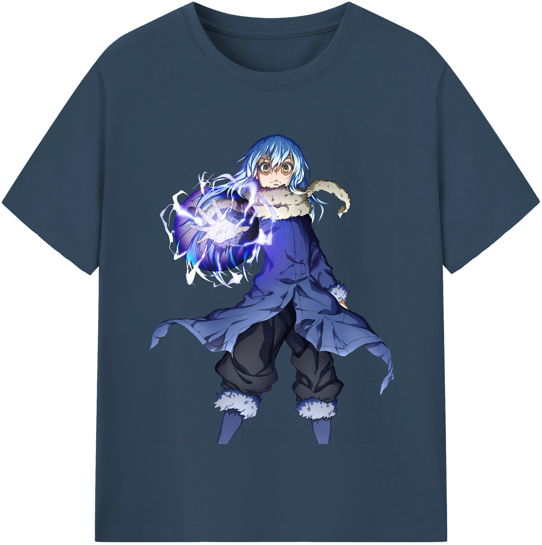 （画像用） 転スラ Regarding Reincarnated to Slime レディースカジュアルプリントTシャツ（綿100％）