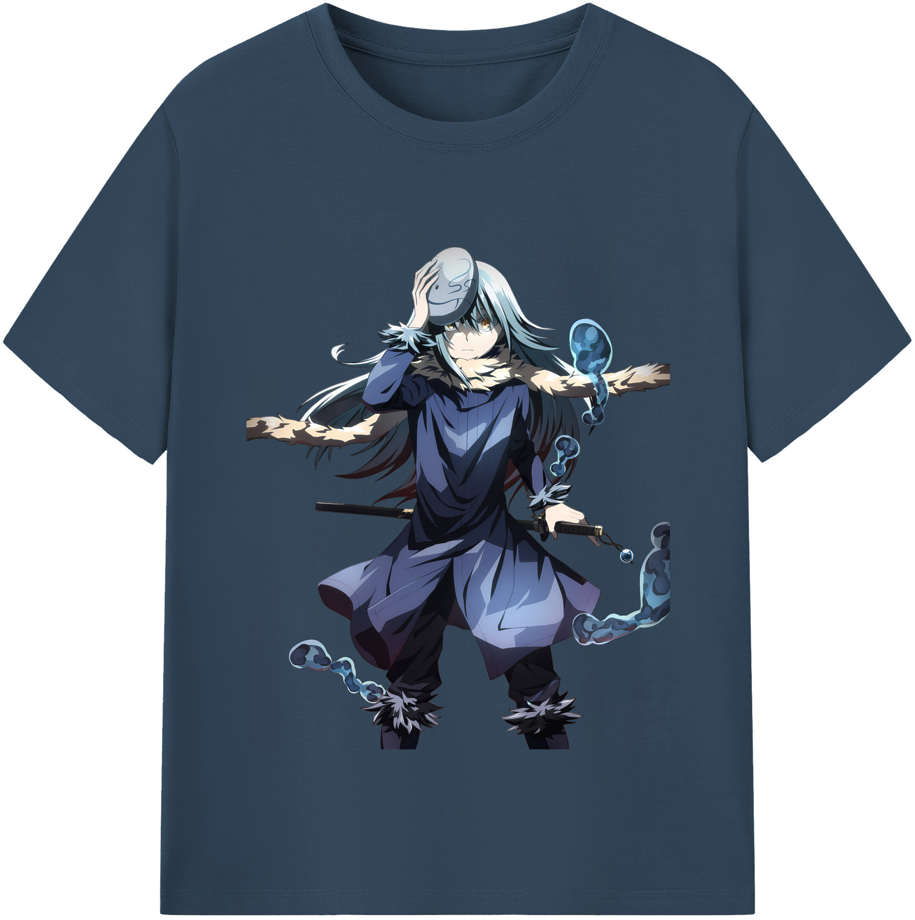 （画像用） 転スラ Regarding Reincarnated to Slime レディースカジュアルプリントTシャツ（綿100％）