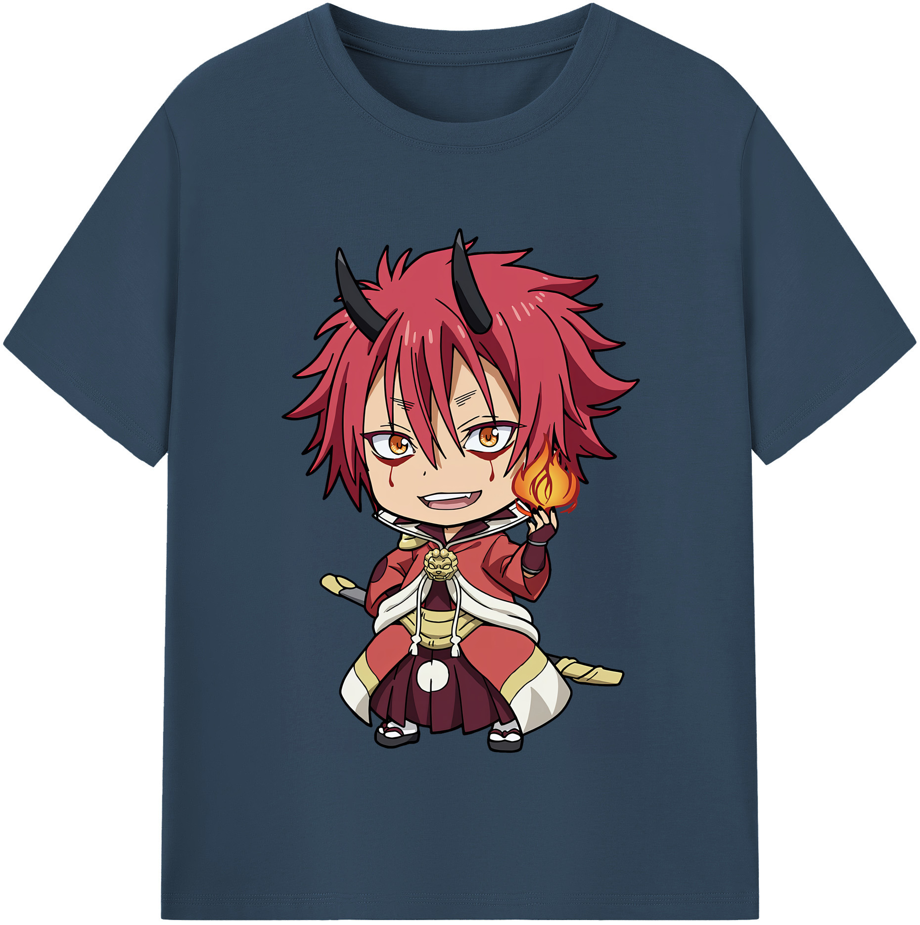 （画像用） 転スラ Regarding Reincarnated to Slime レディースカジュアルプリントTシャツ（綿100％）