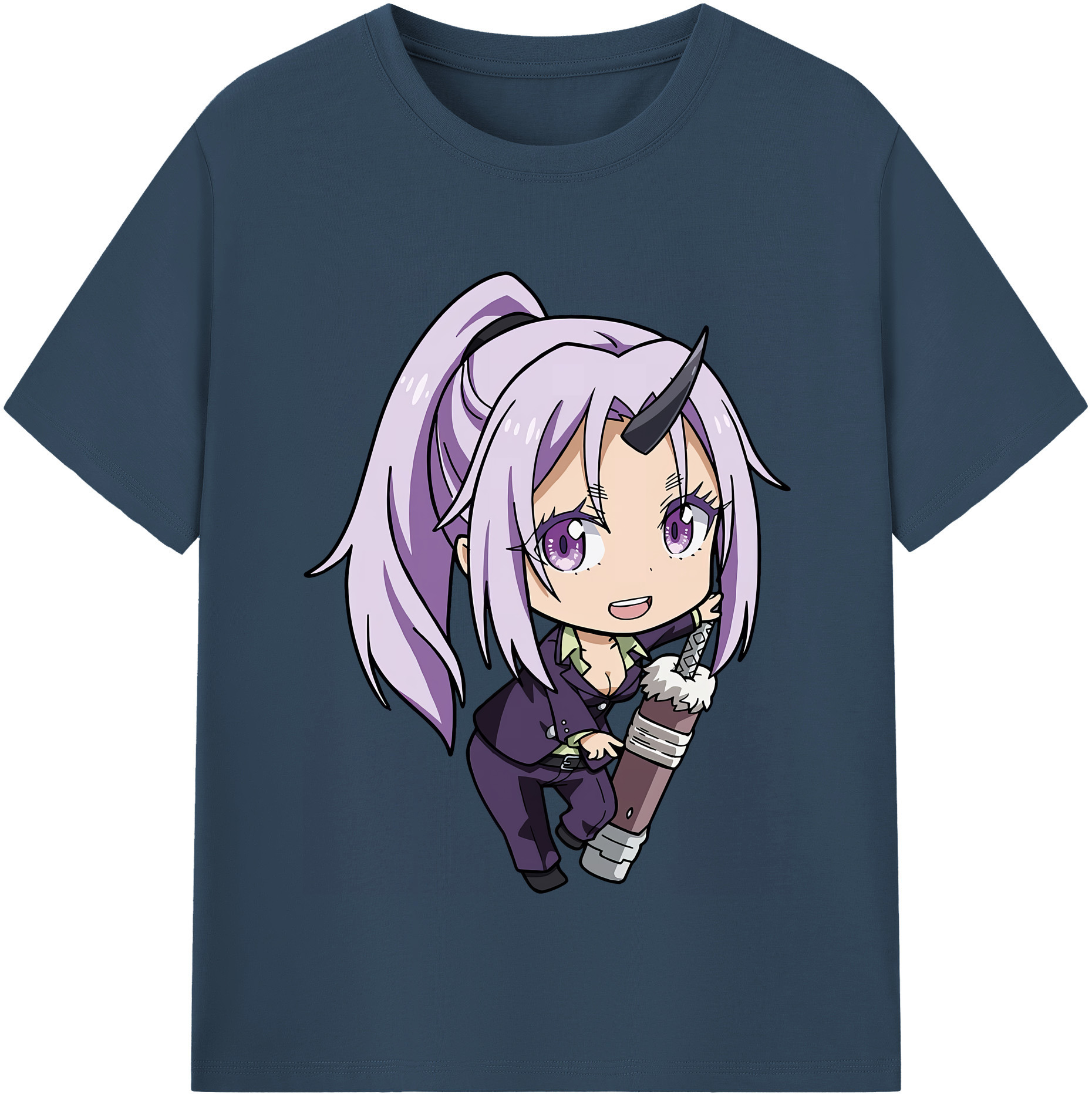 （画像用） 転スラ Regarding Reincarnated to Slime レディースカジュアルプリントTシャツ（綿100％）