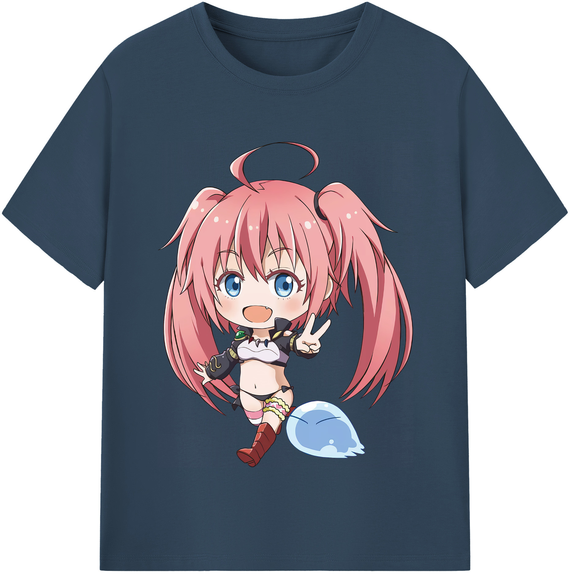 （画像用） 転スラ Regarding Reincarnated to Slime レディースカジュアルプリントTシャツ（綿100％）