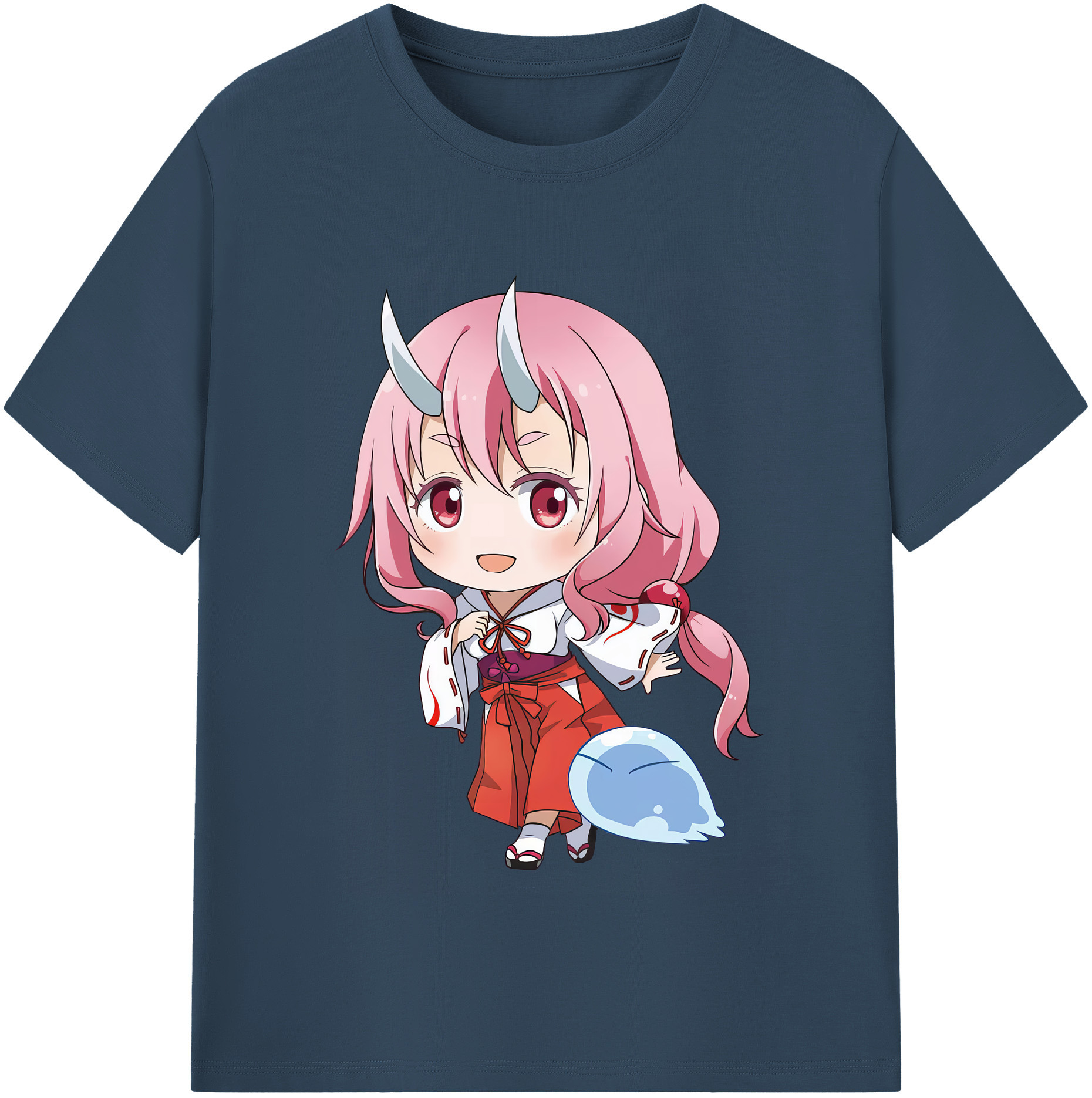 （画像用） 転スラ Regarding Reincarnated to Slime レディースカジュアルプリントTシャツ（綿100％）