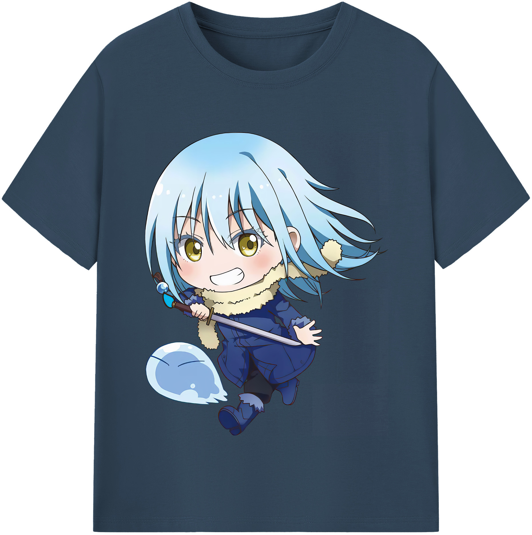 （画像用） 転スラ Regarding Reincarnated to Slime レディースカジュアルプリントTシャツ（綿100％）