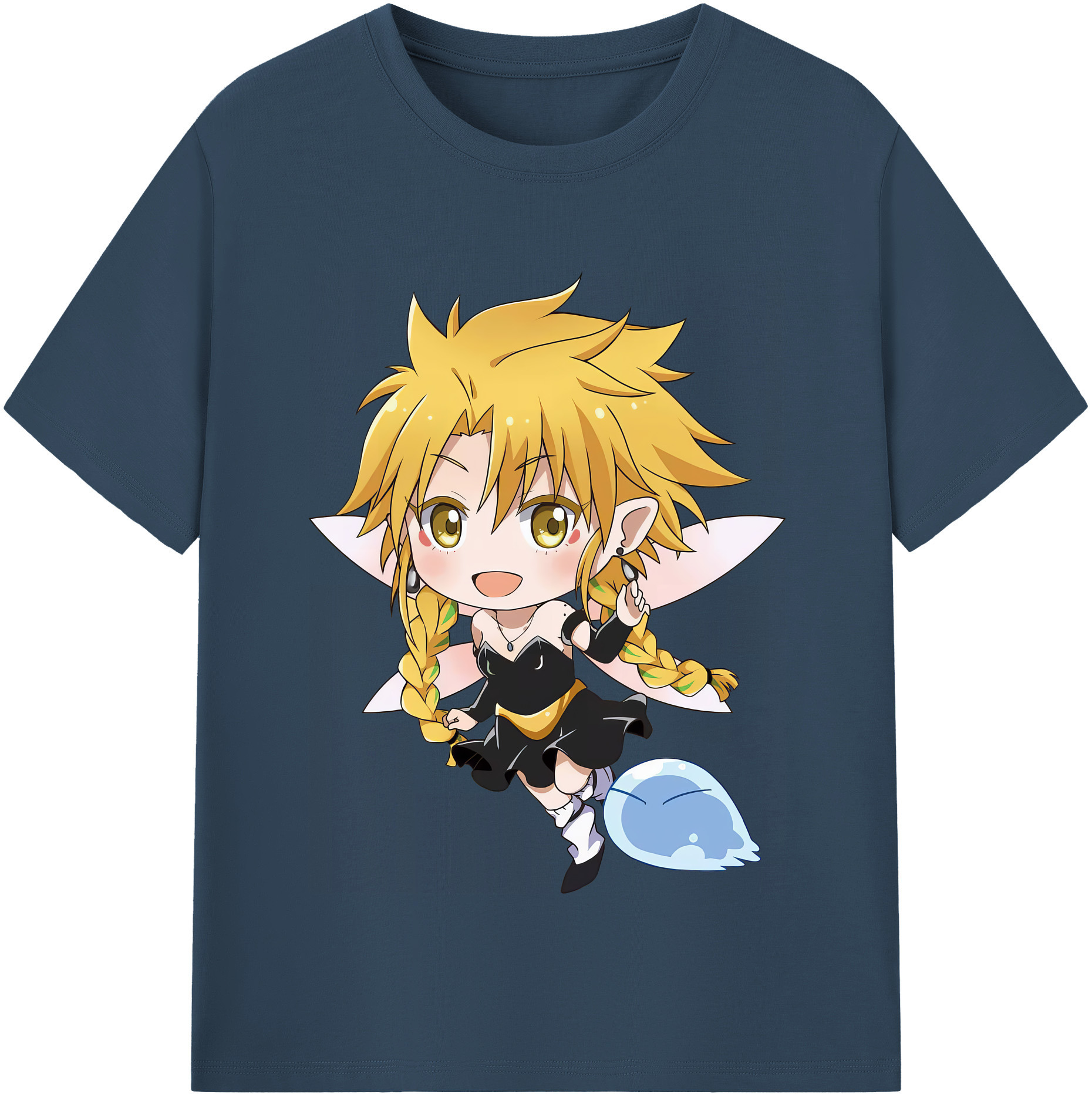 （画像用） 転スラ Regarding Reincarnated to Slime レディースカジュアルプリントTシャツ（綿100％）