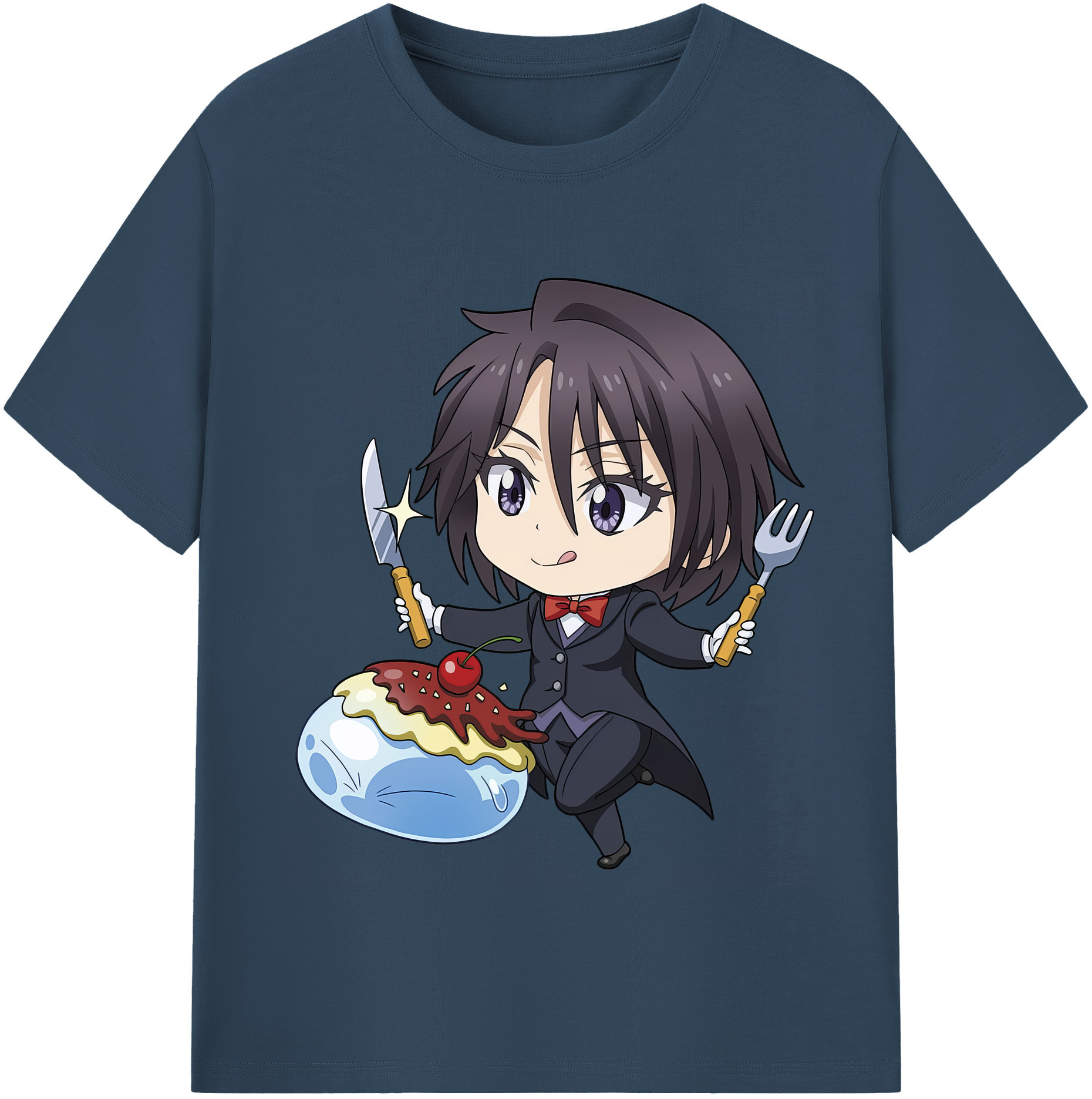 （画像用） 転スラ Regarding Reincarnated to Slime レディースカジュアルプリントTシャツ（綿100％）