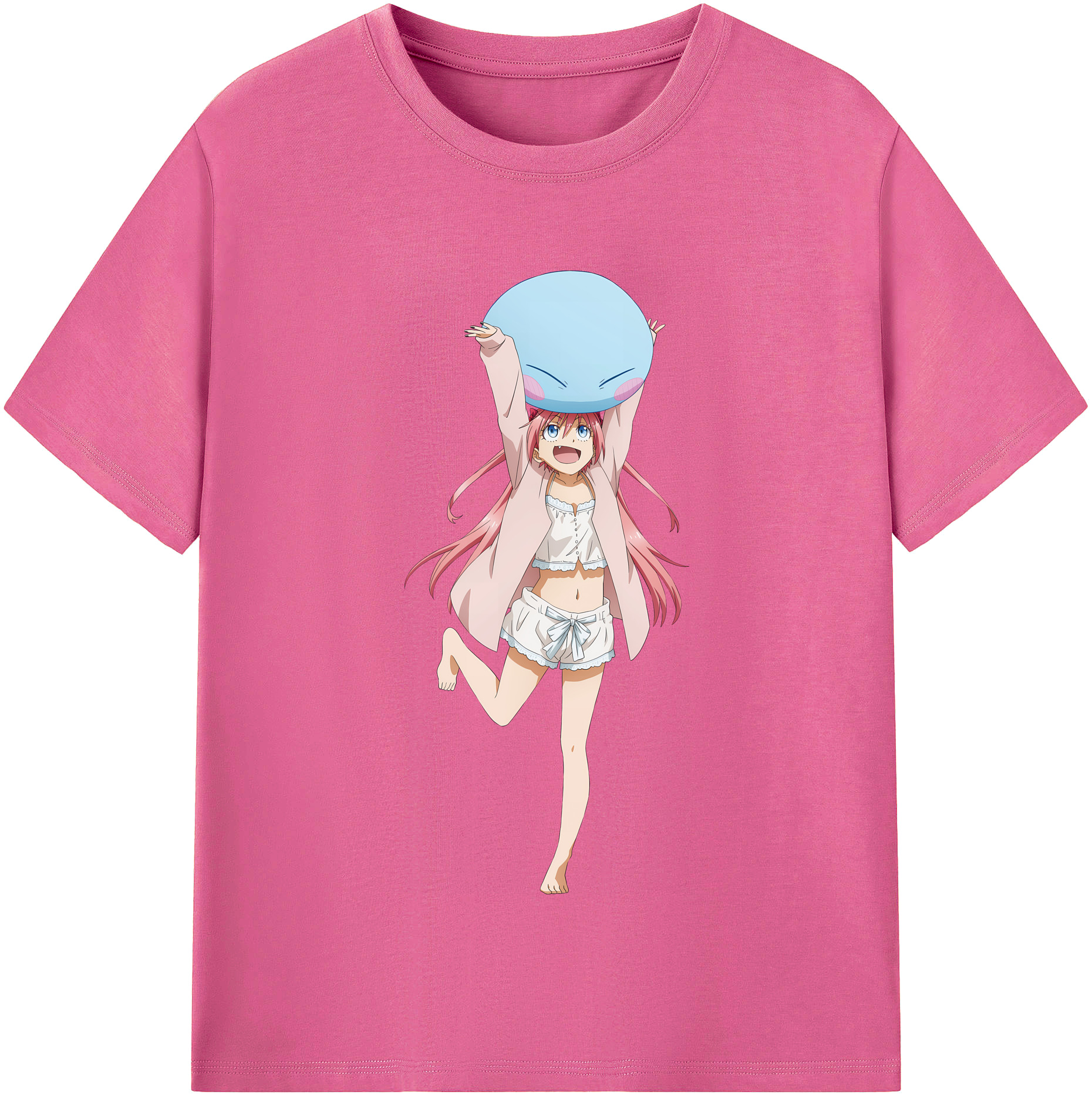 （画像用） 転スラ Regarding Reincarnated to Slime レディースカジュアルプリントTシャツ（綿100％）