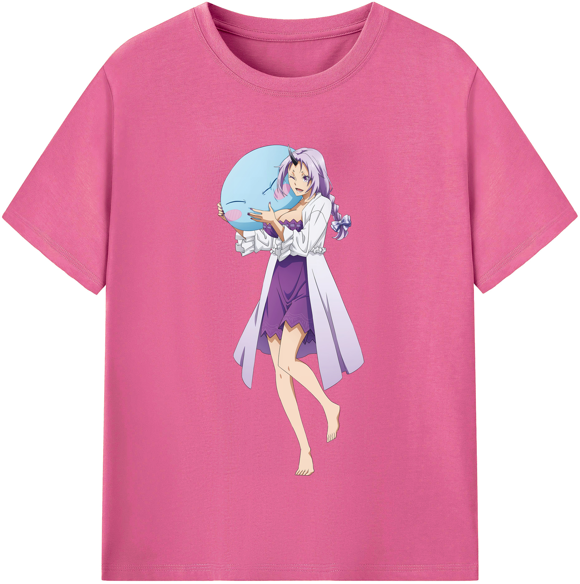 （画像用） 転スラ Regarding Reincarnated to Slime レディースカジュアルプリントTシャツ（綿100％）