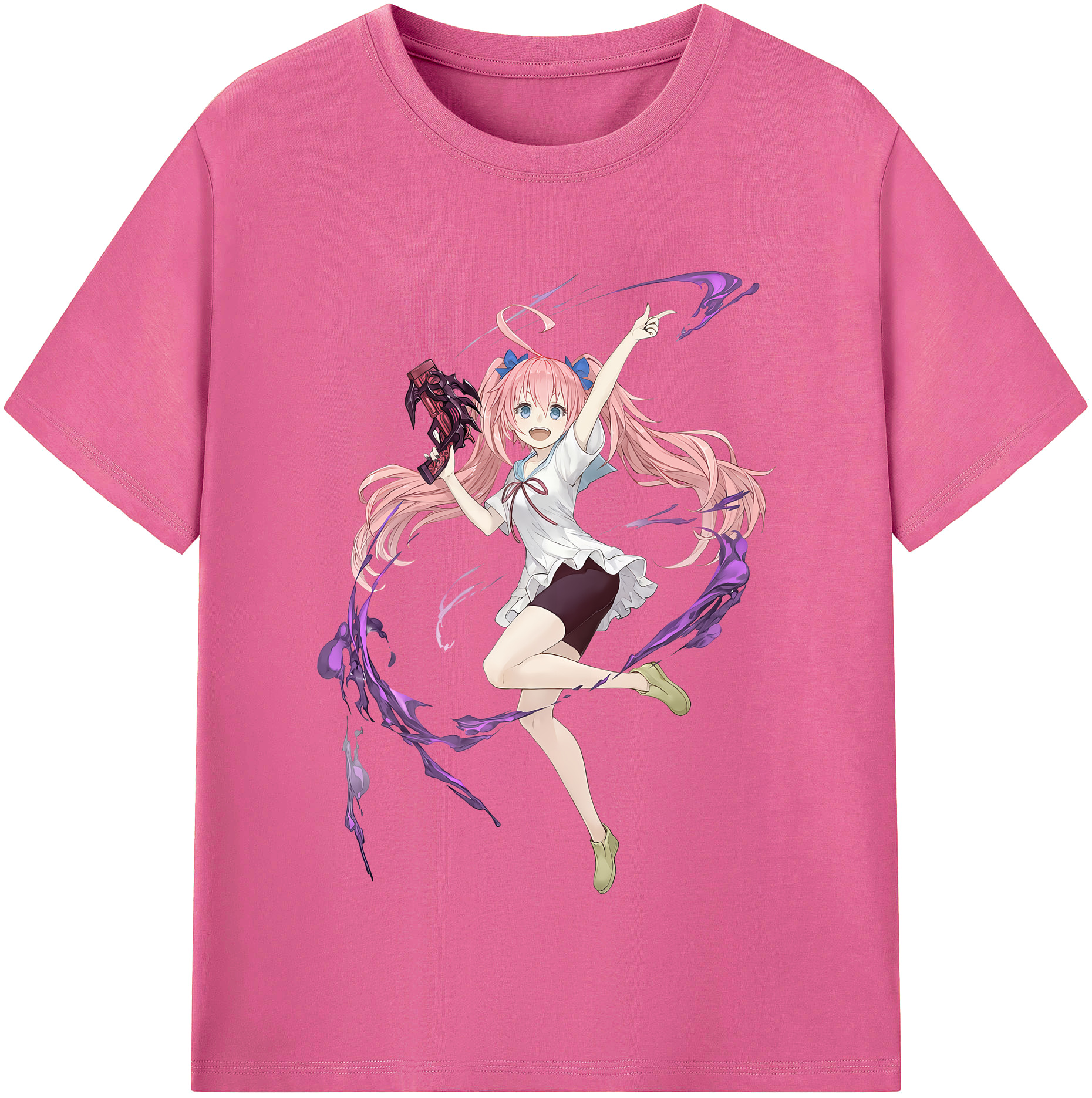 （画像用） 転スラ Regarding Reincarnated to Slime レディースカジュアルプリントTシャツ（綿100％）