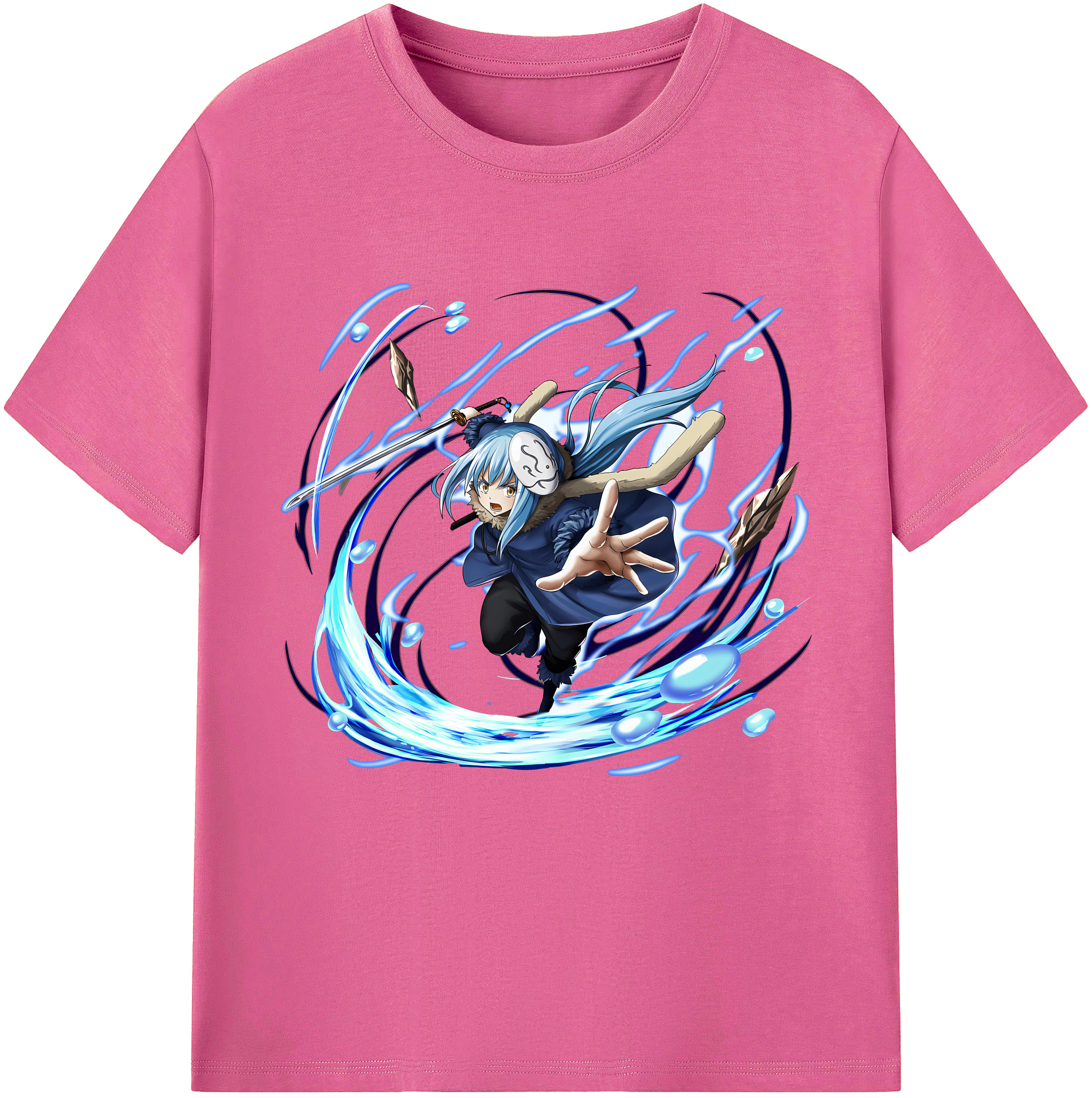 （画像用） 転スラ Regarding Reincarnated to Slime レディースカジュアルプリントTシャツ（綿100％）