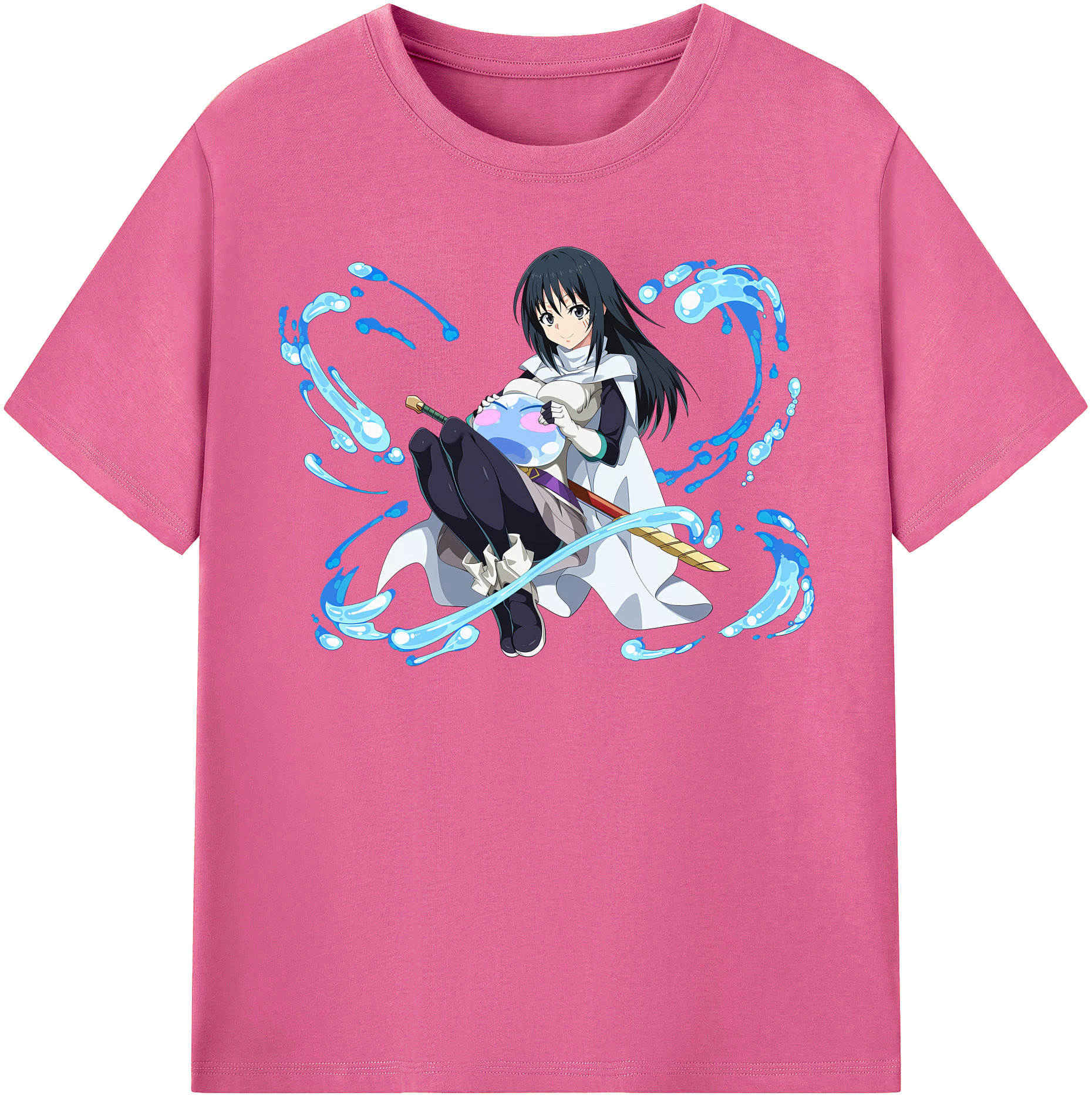（画像用） 転スラ Regarding Reincarnated to Slime レディースカジュアルプリントTシャツ（綿100％）