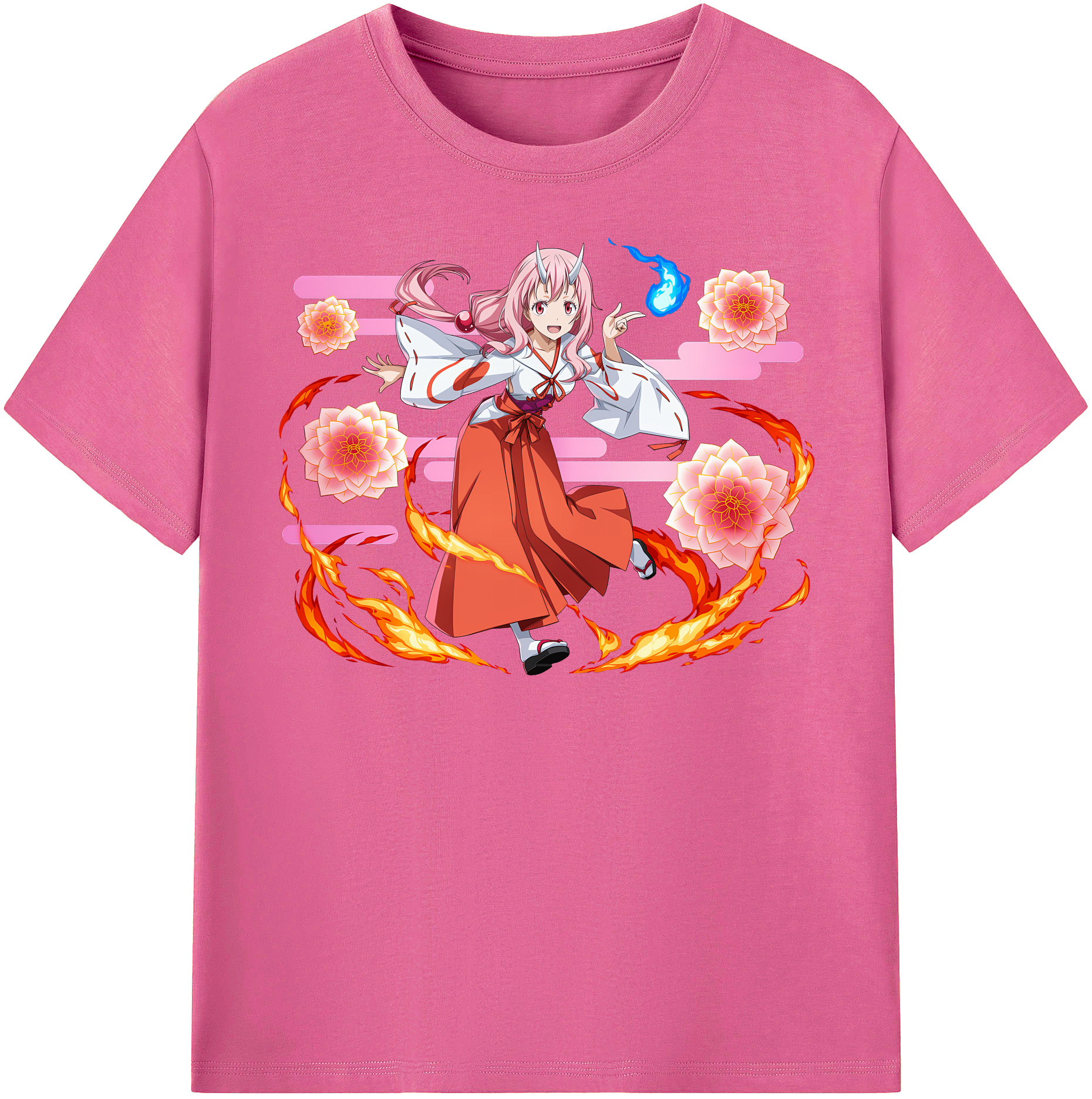 （画像用） 転スラ Regarding Reincarnated to Slime レディースカジュアルプリントTシャツ（綿100％）