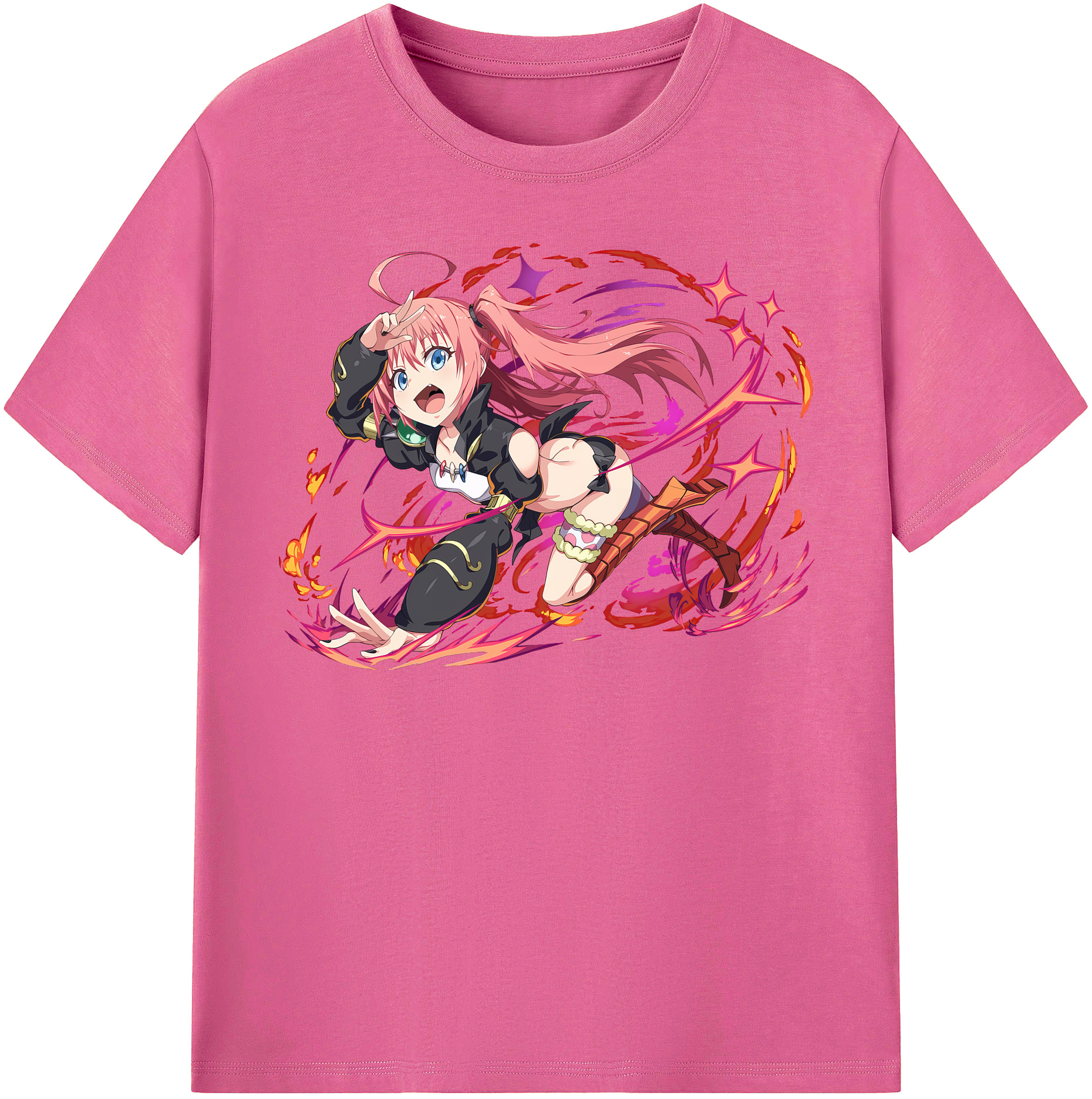 （画像用） 転スラ Regarding Reincarnated to Slime レディースカジュアルプリントTシャツ（綿100％）