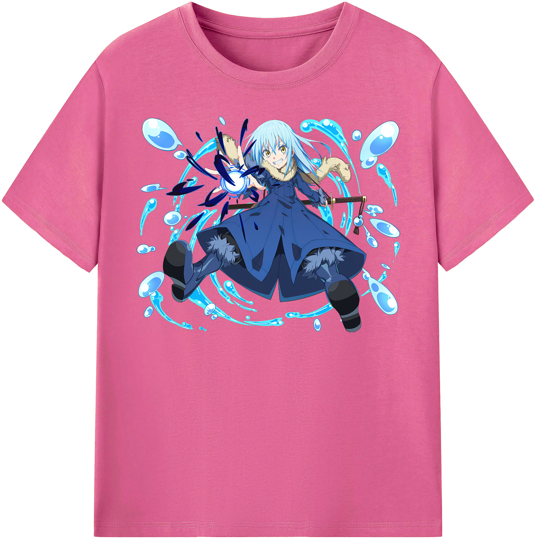 （画像用） 転スラ Regarding Reincarnated to Slime レディースカジュアルプリントTシャツ（綿100％）