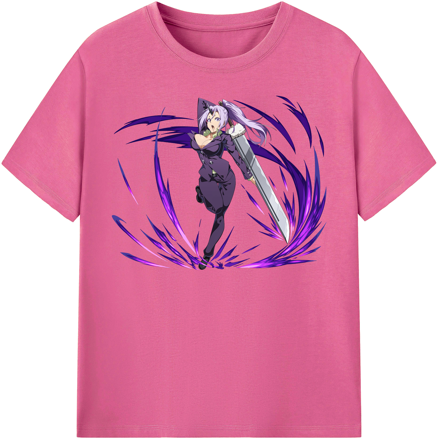 （画像用） 転スラ Regarding Reincarnated to Slime レディースカジュアルプリントTシャツ（綿100％）
