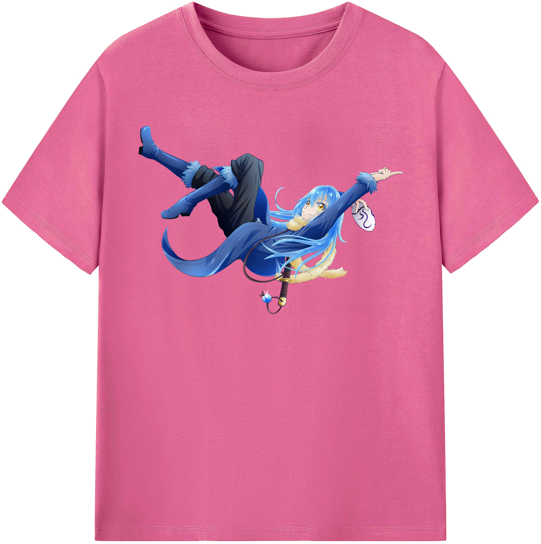 （画像用） 転スラ Regarding Reincarnated to Slime レディースカジュアルプリントTシャツ（綿100％）