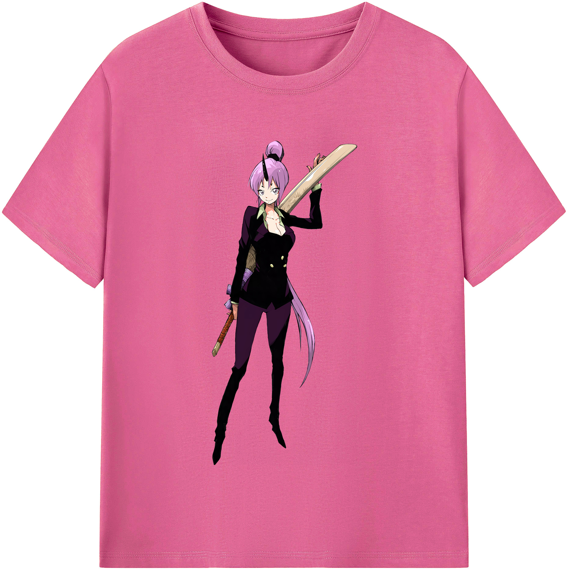 （画像用） 転スラ Regarding Reincarnated to Slime レディースカジュアルプリントTシャツ（綿100％）