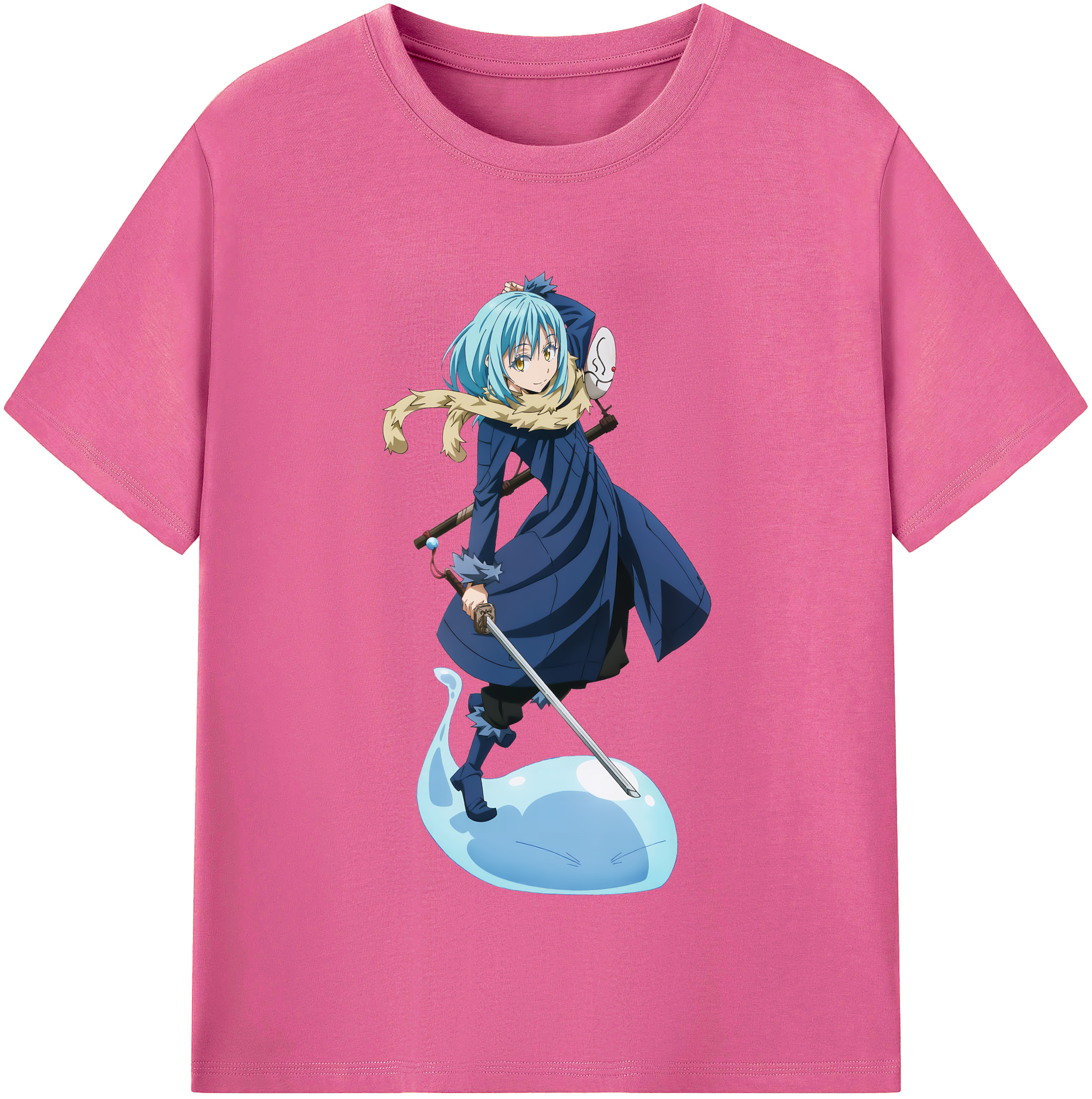 （画像用） 転スラ Regarding Reincarnated to Slime レディースカジュアルプリントTシャツ（綿100％）
