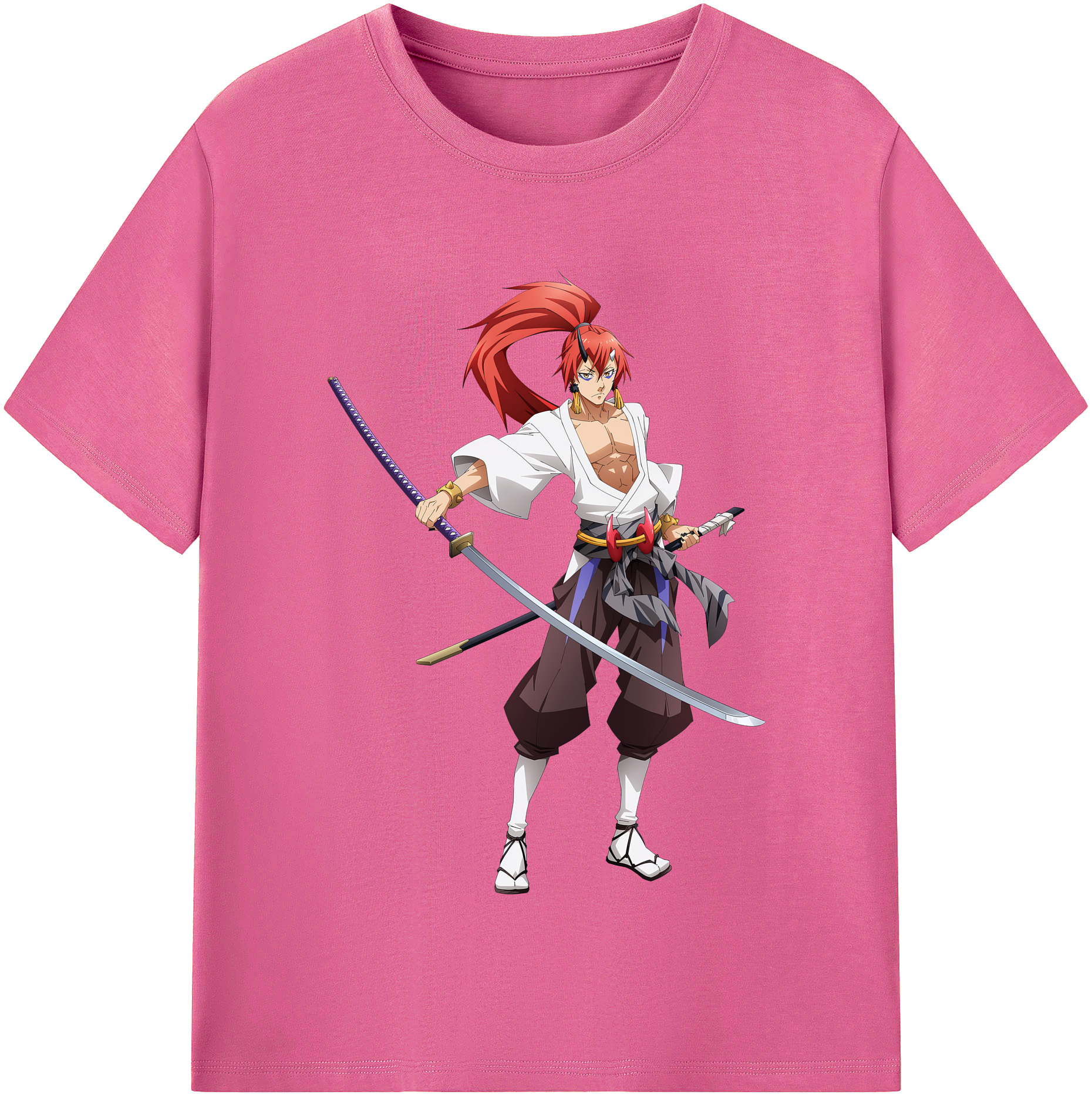 （画像用） 転スラ Regarding Reincarnated to Slime レディースカジュアルプリントTシャツ（綿100％）