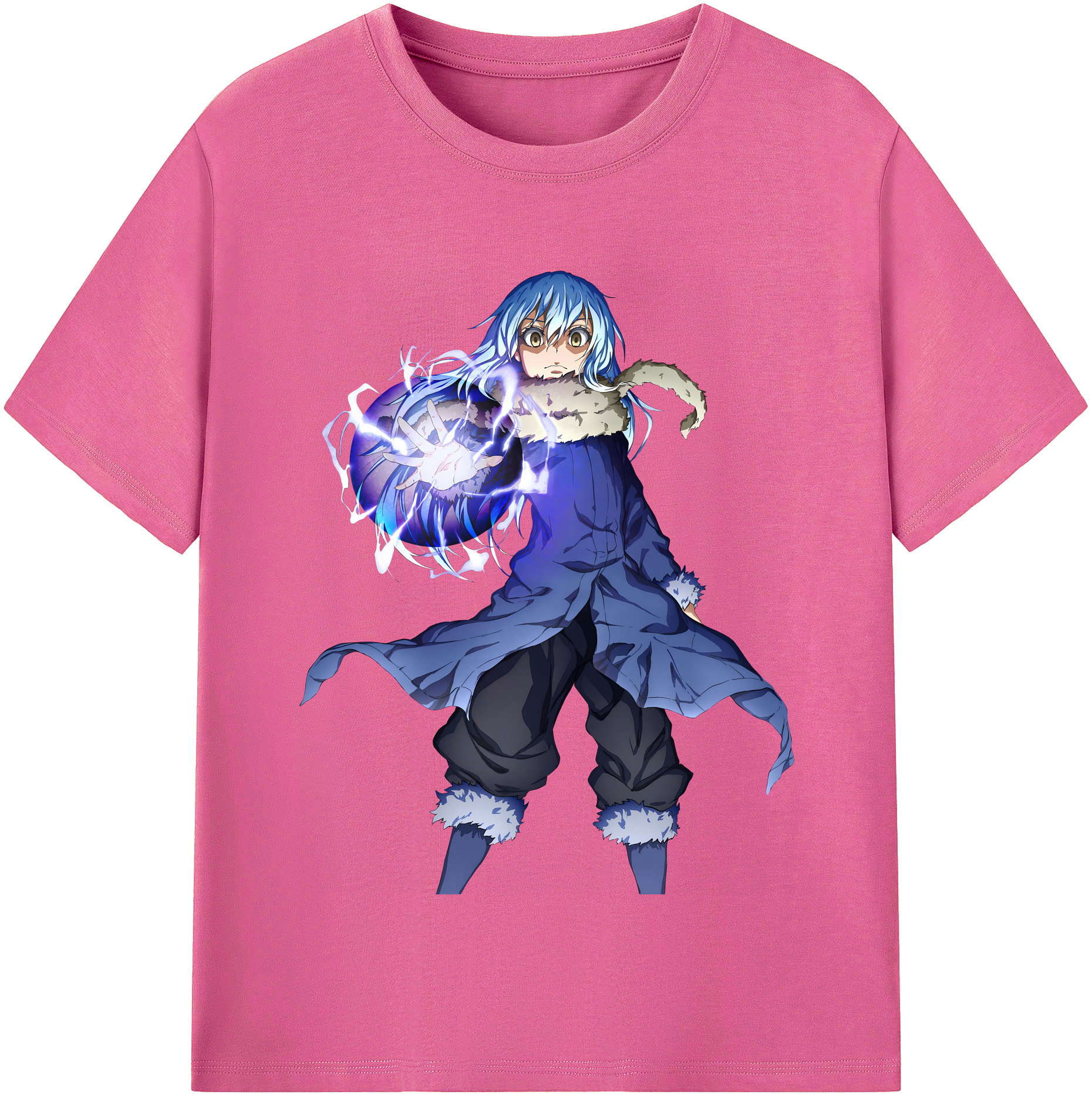 （画像用） 転スラ Regarding Reincarnated to Slime レディースカジュアルプリントTシャツ（綿100％）