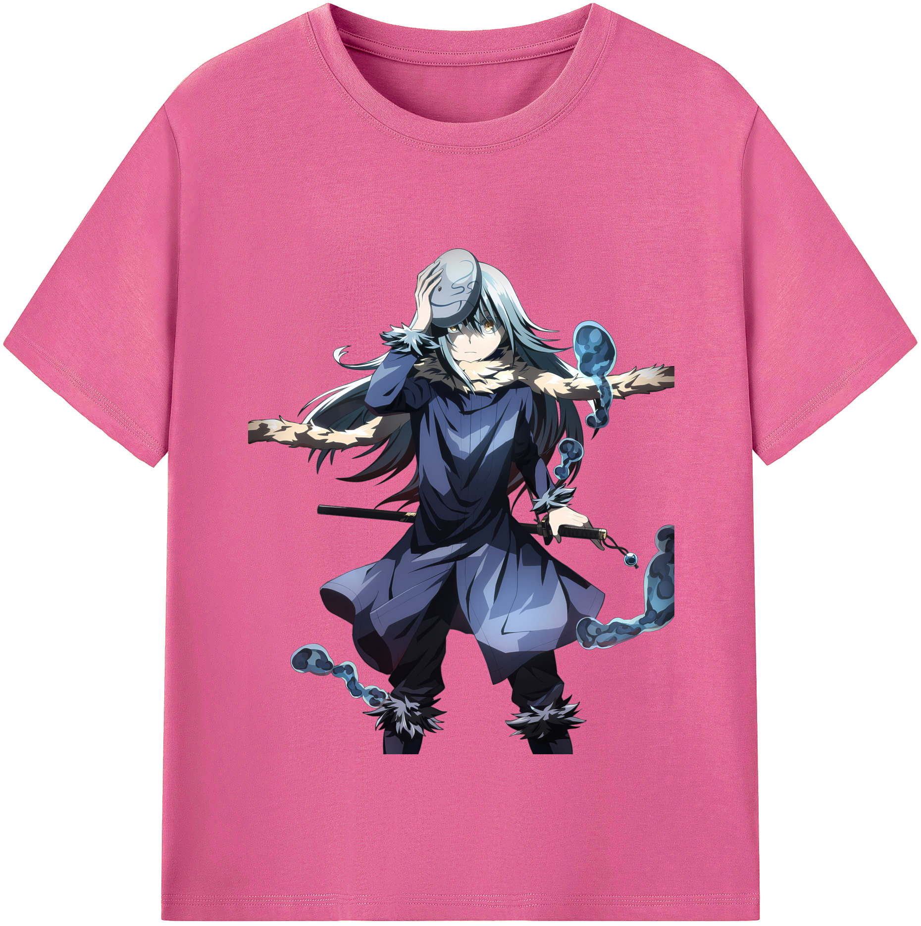 （画像用） 転スラ Regarding Reincarnated to Slime レディースカジュアルプリントTシャツ（綿100％）