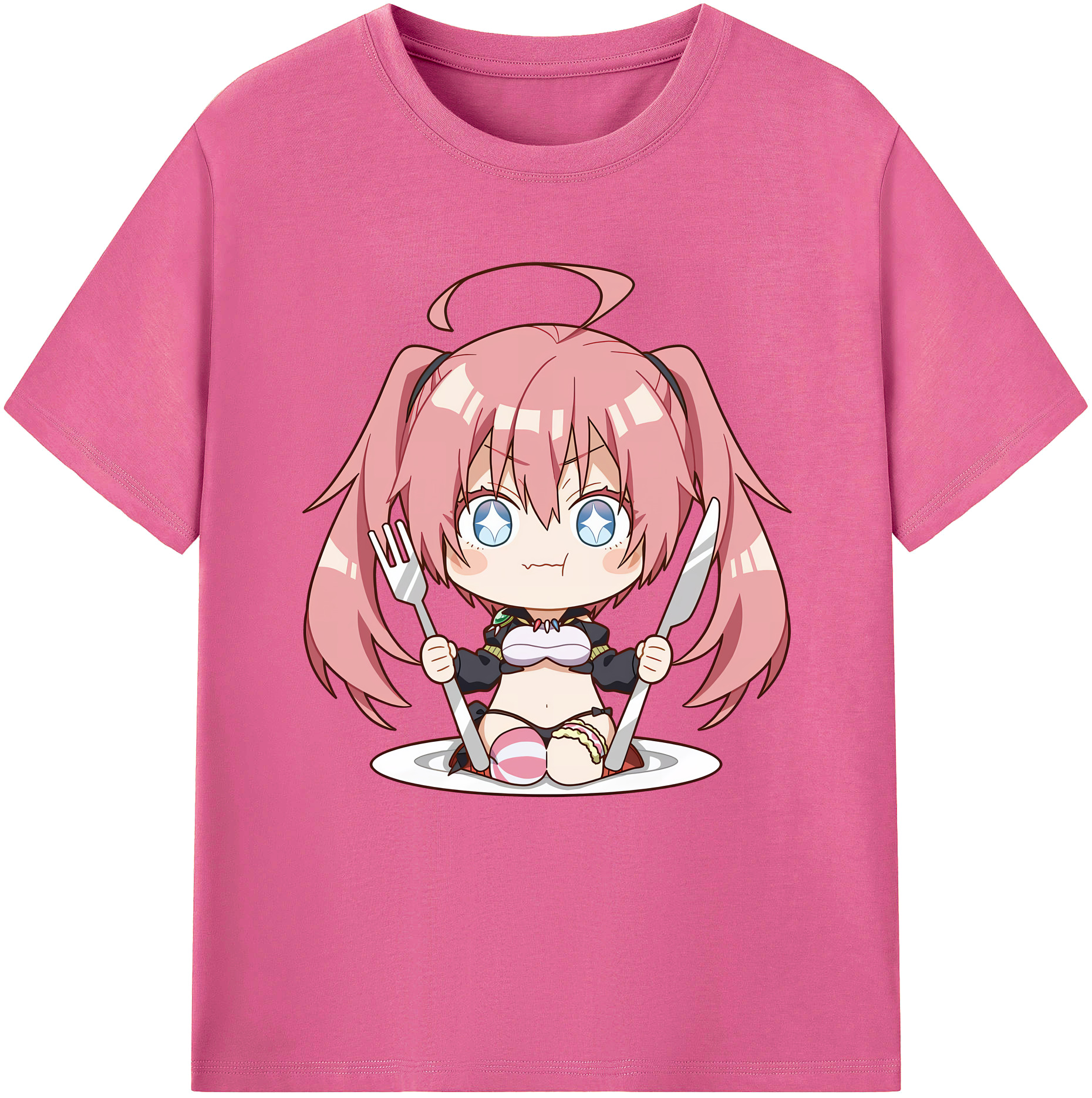 （画像用） 転スラ Regarding Reincarnated to Slime レディースカジュアルプリントTシャツ（綿100％）