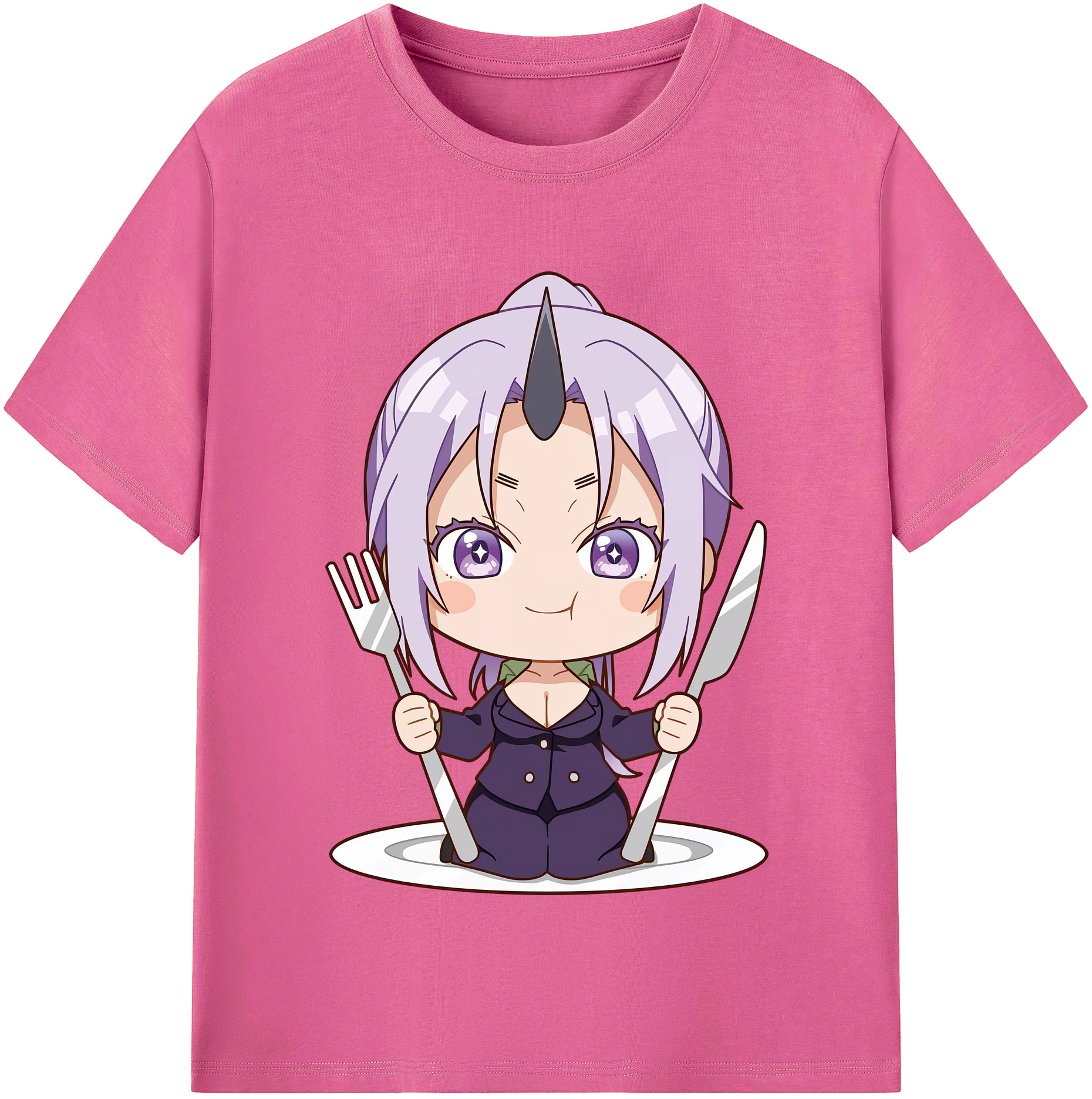 （画像用） 転スラ Regarding Reincarnated to Slime レディースカジュアルプリントTシャツ（綿100％）