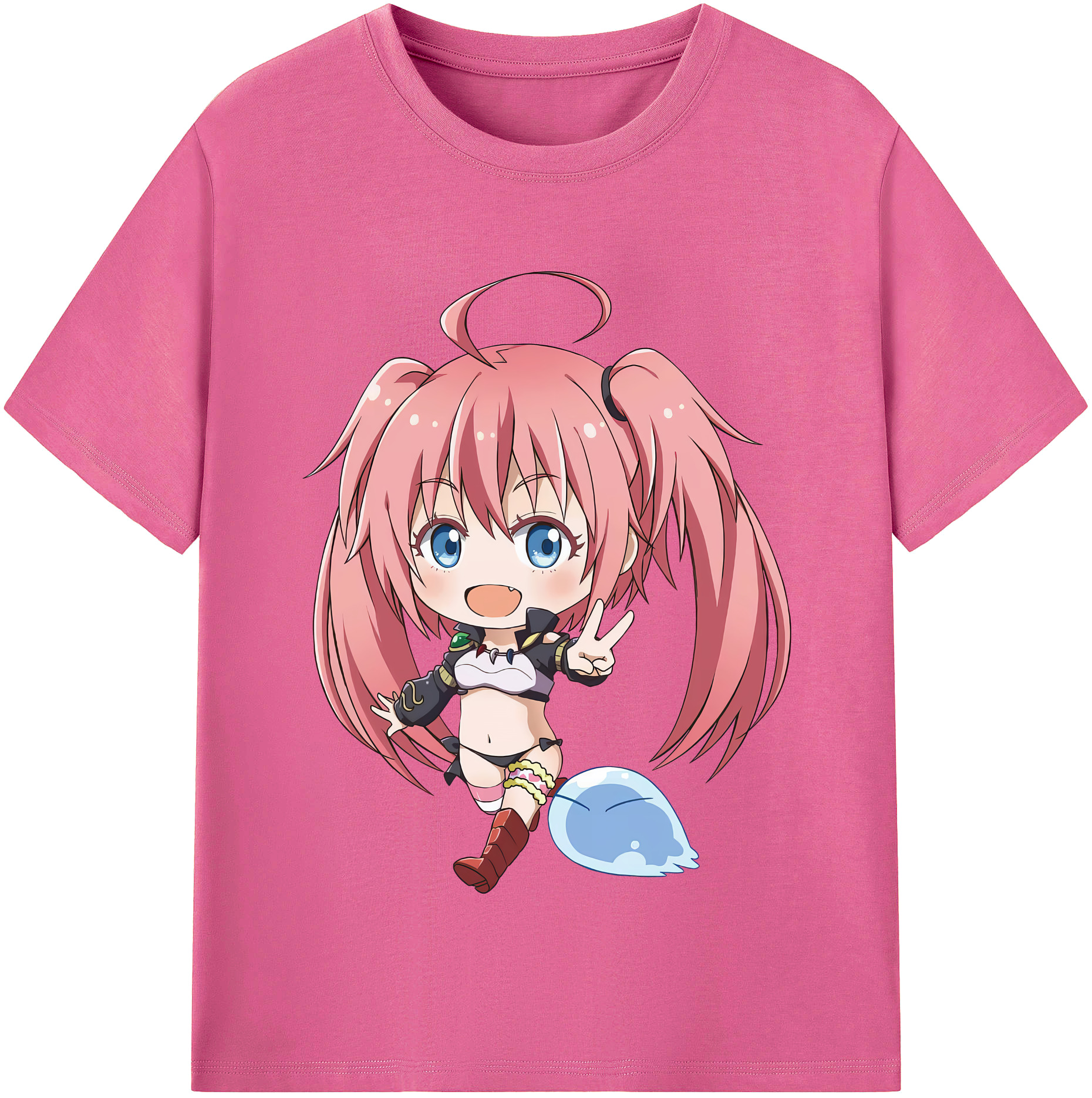 （画像用） 転スラ Regarding Reincarnated to Slime レディースカジュアルプリントTシャツ（綿100％）