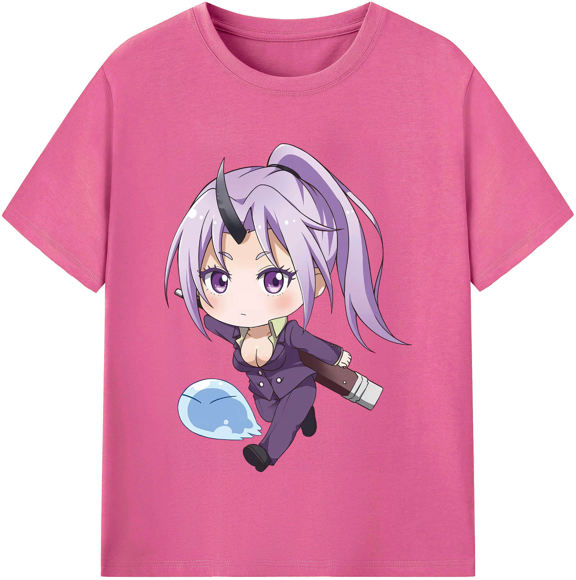 （画像用） 転スラ Regarding Reincarnated to Slime レディースカジュアルプリントTシャツ（綿100％）