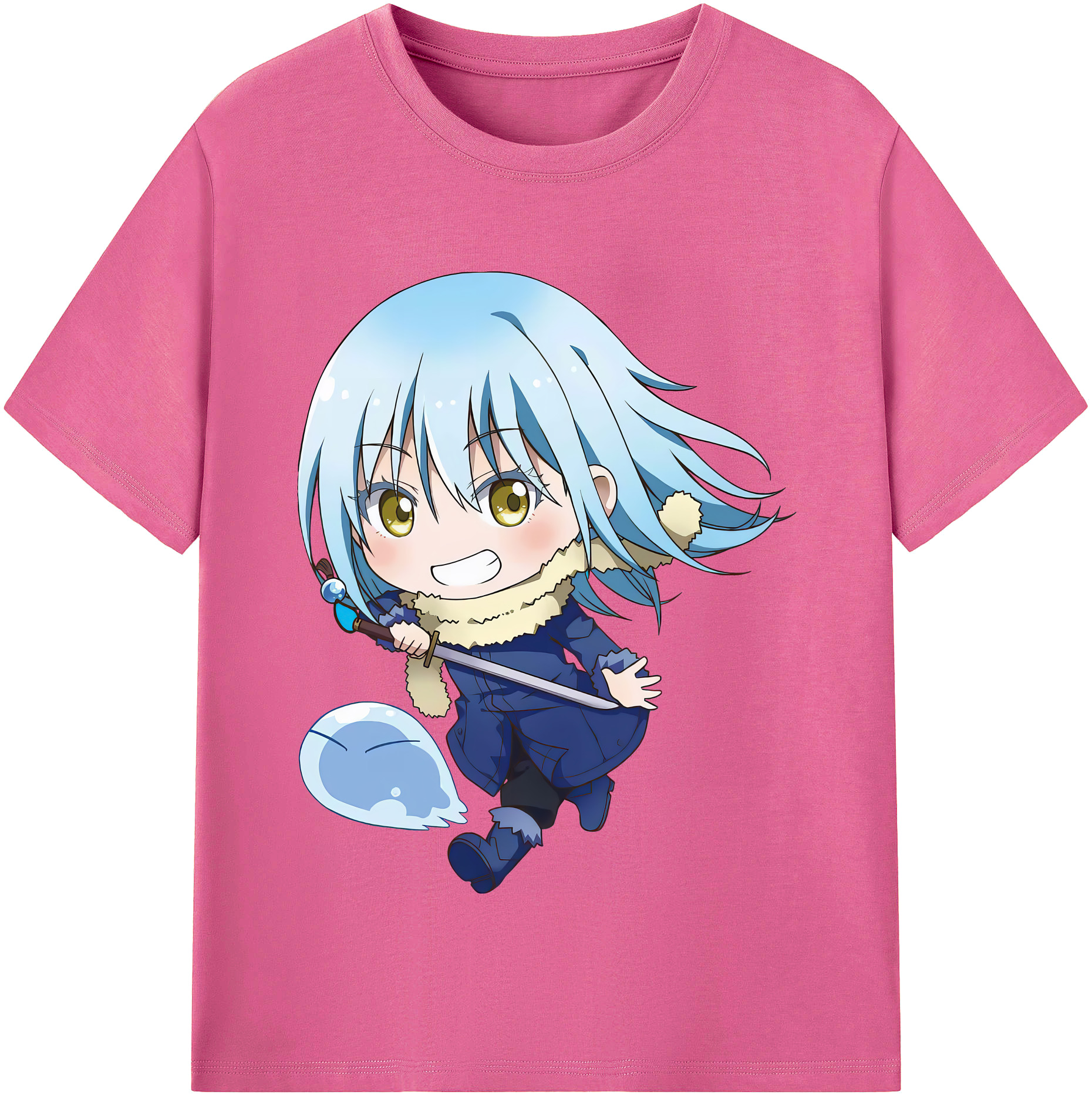 （画像用） 転スラ Regarding Reincarnated to Slime レディースカジュアルプリントTシャツ（綿100％）