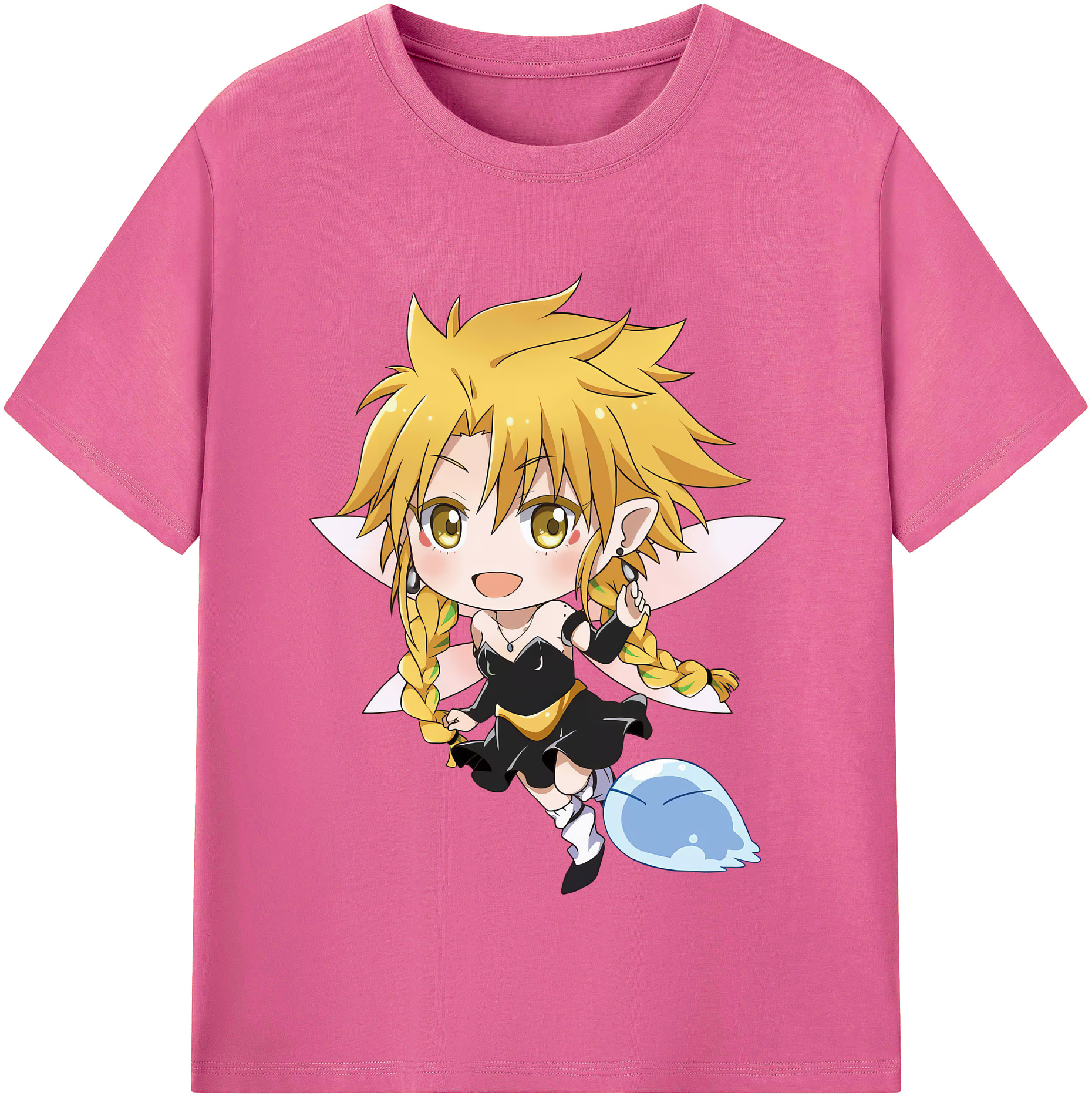 （画像用） 転スラ Regarding Reincarnated to Slime レディースカジュアルプリントTシャツ（綿100％）