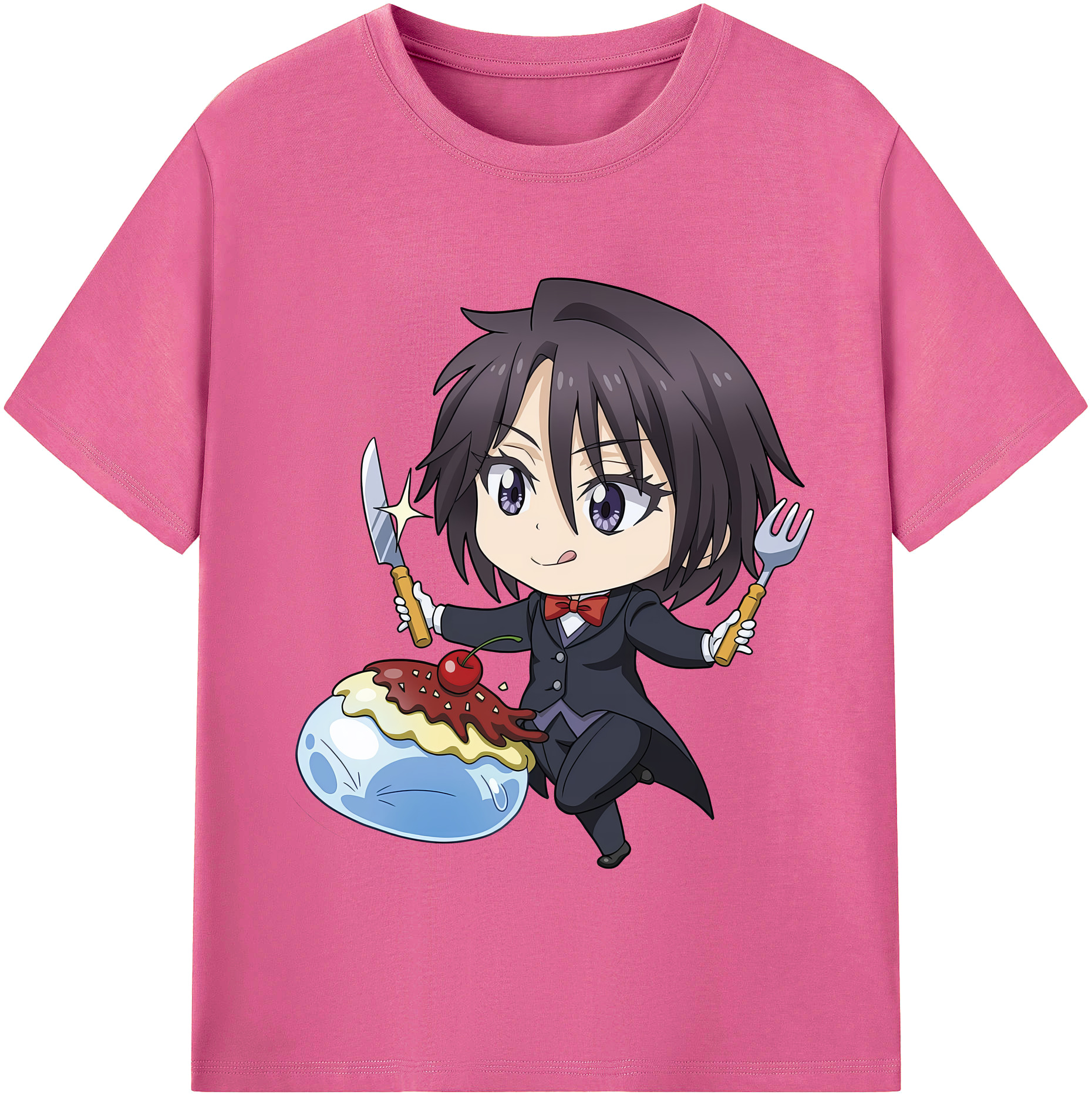 （画像用） 転スラ Regarding Reincarnated to Slime レディースカジュアルプリントTシャツ（綿100％）