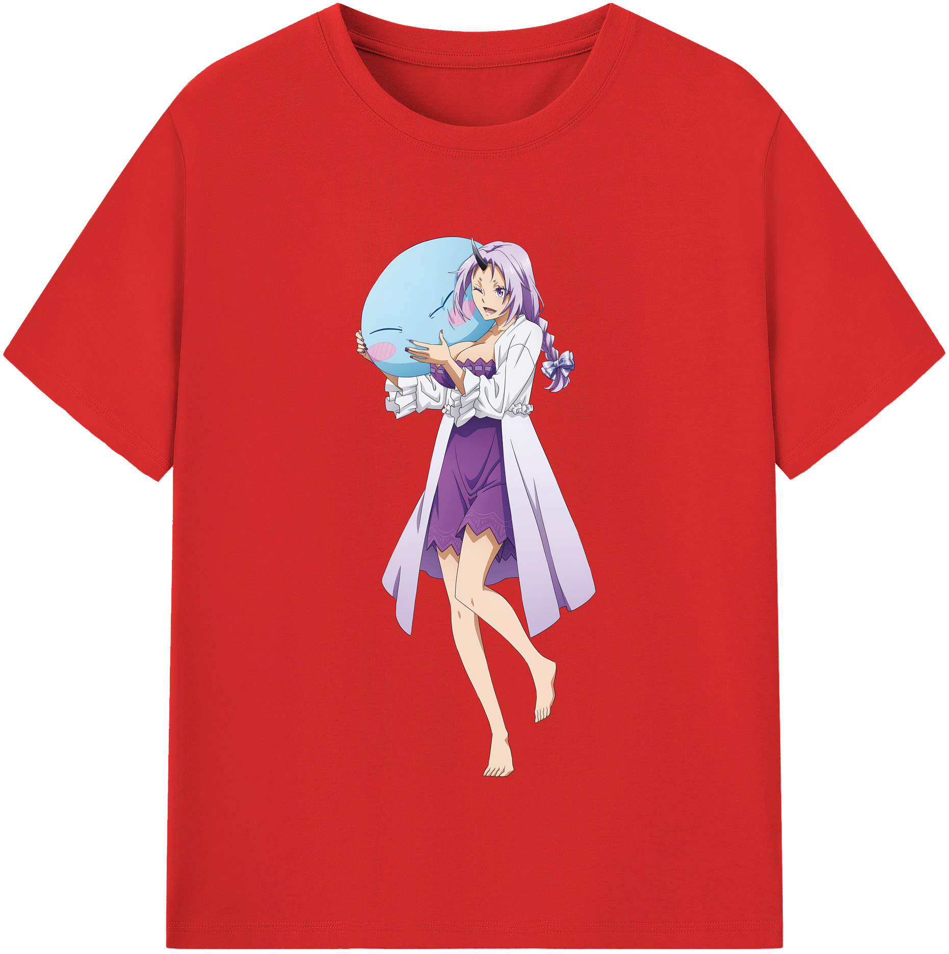 （画像用） 転スラ Regarding Reincarnated to Slime レディースカジュアルプリントTシャツ（綿100％）
