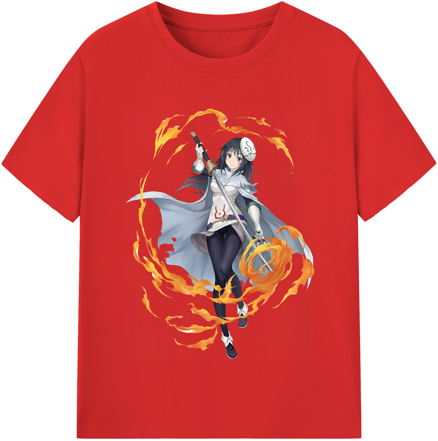 （画像用） 転スラ Regarding Reincarnated to Slime レディースカジュアルプリントTシャツ（綿100％）