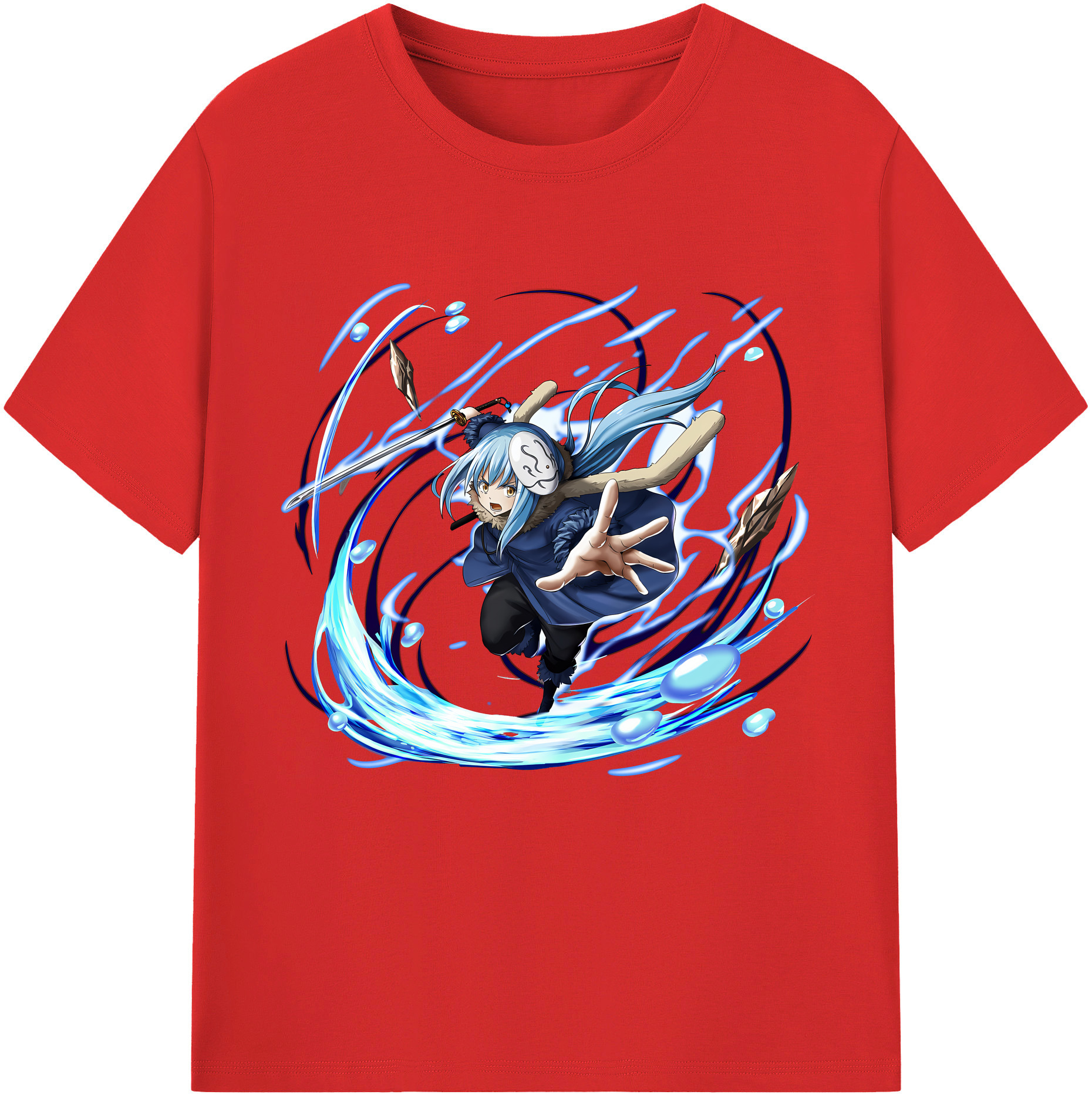 （画像用） 転スラ Regarding Reincarnated to Slime レディースカジュアルプリントTシャツ（綿100％）
