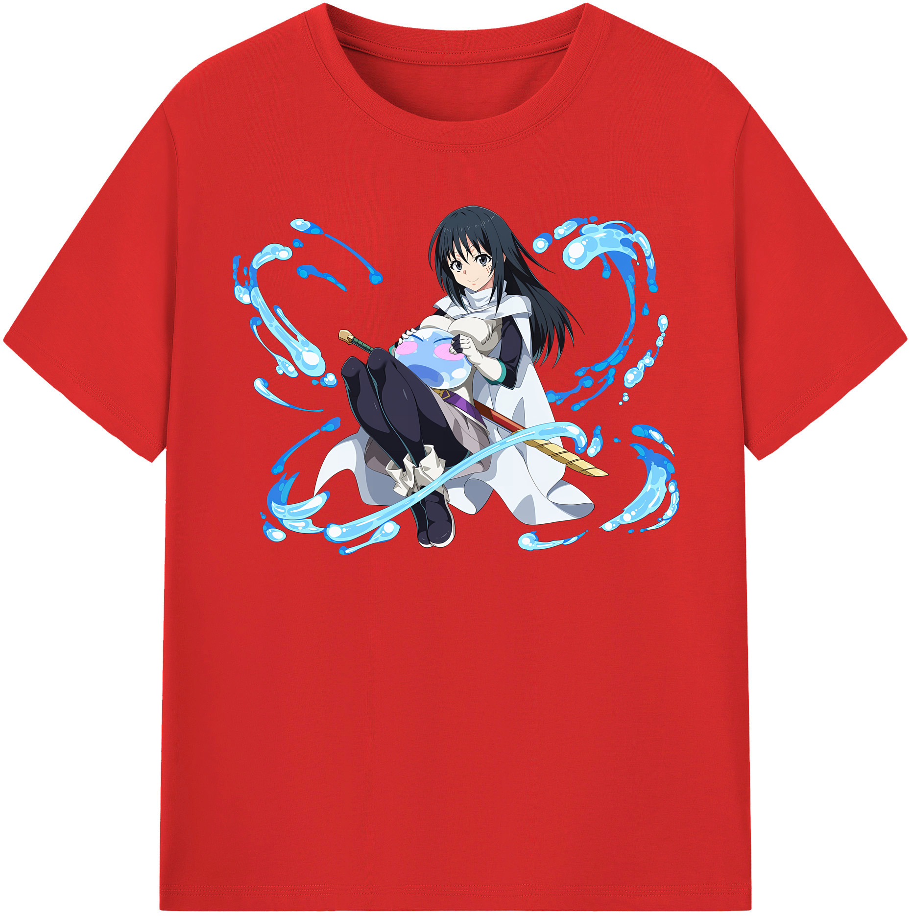 （画像用） 転スラ Regarding Reincarnated to Slime レディースカジュアルプリントTシャツ（綿100％）