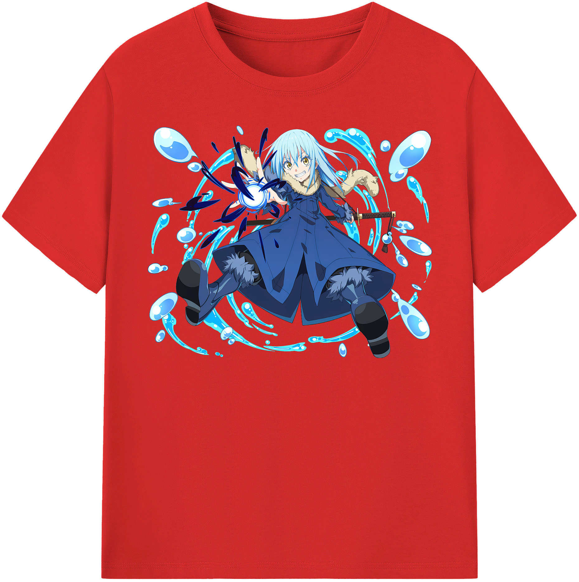 （画像用） 転スラ Regarding Reincarnated to Slime レディースカジュアルプリントTシャツ（綿100％）