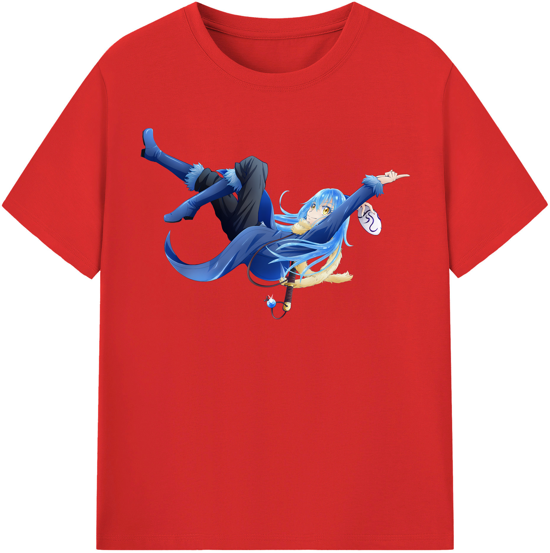 （画像用） 転スラ Regarding Reincarnated to Slime レディースカジュアルプリントTシャツ（綿100％）