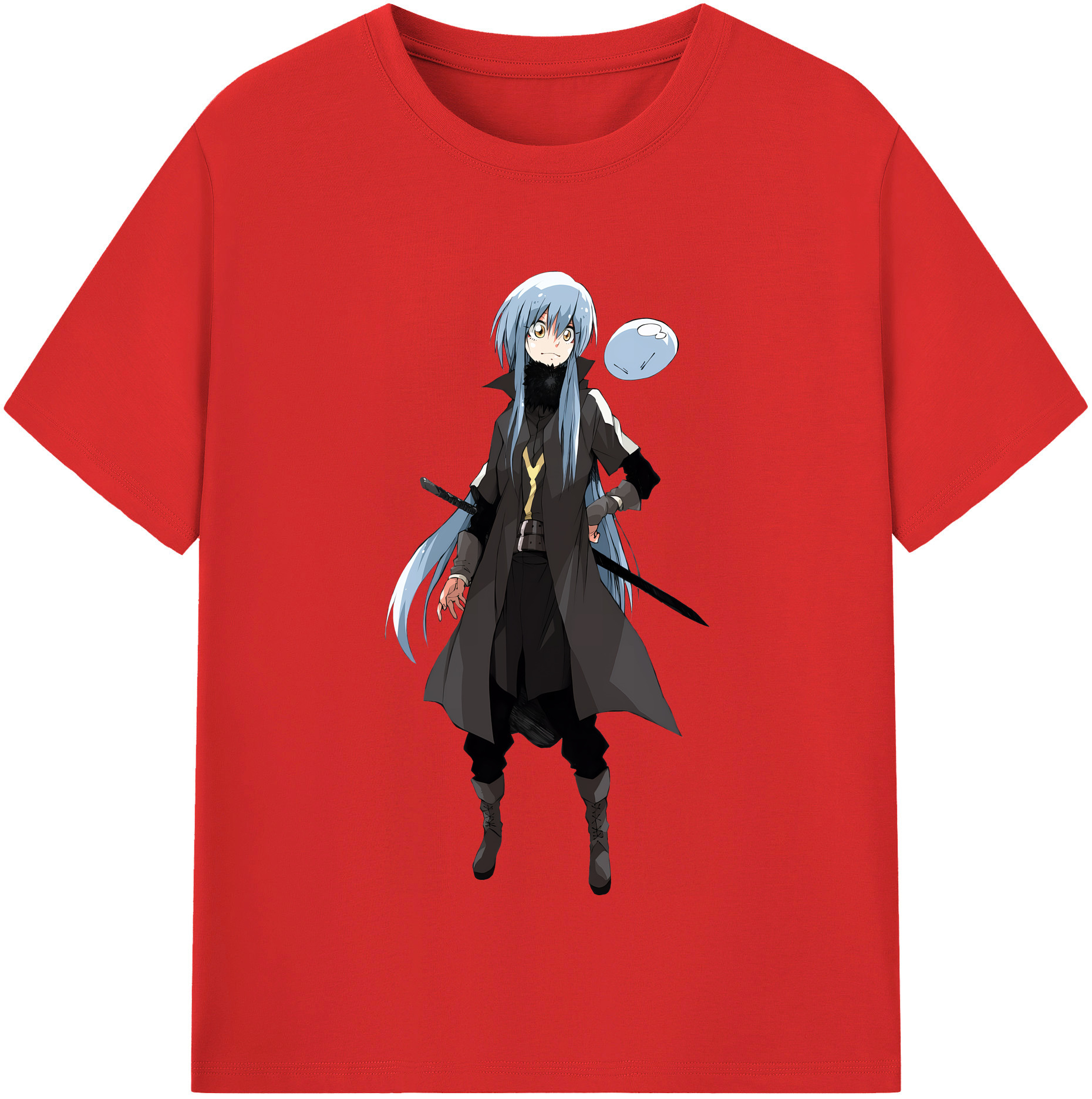 （画像用） 転スラ Regarding Reincarnated to Slime レディースカジュアルプリントTシャツ（綿100％）