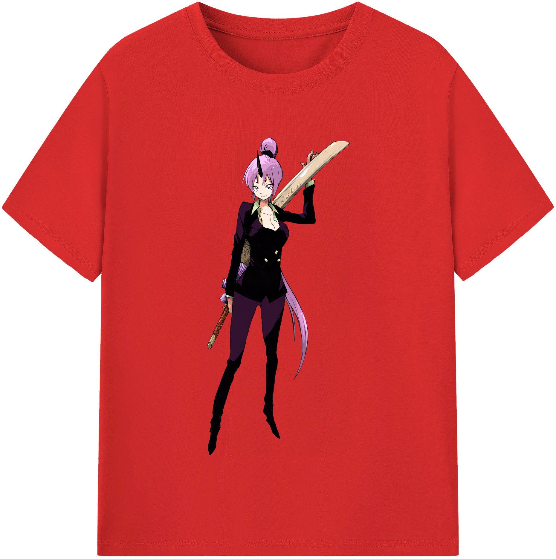 （画像用） 転スラ Regarding Reincarnated to Slime レディースカジュアルプリントTシャツ（綿100％）