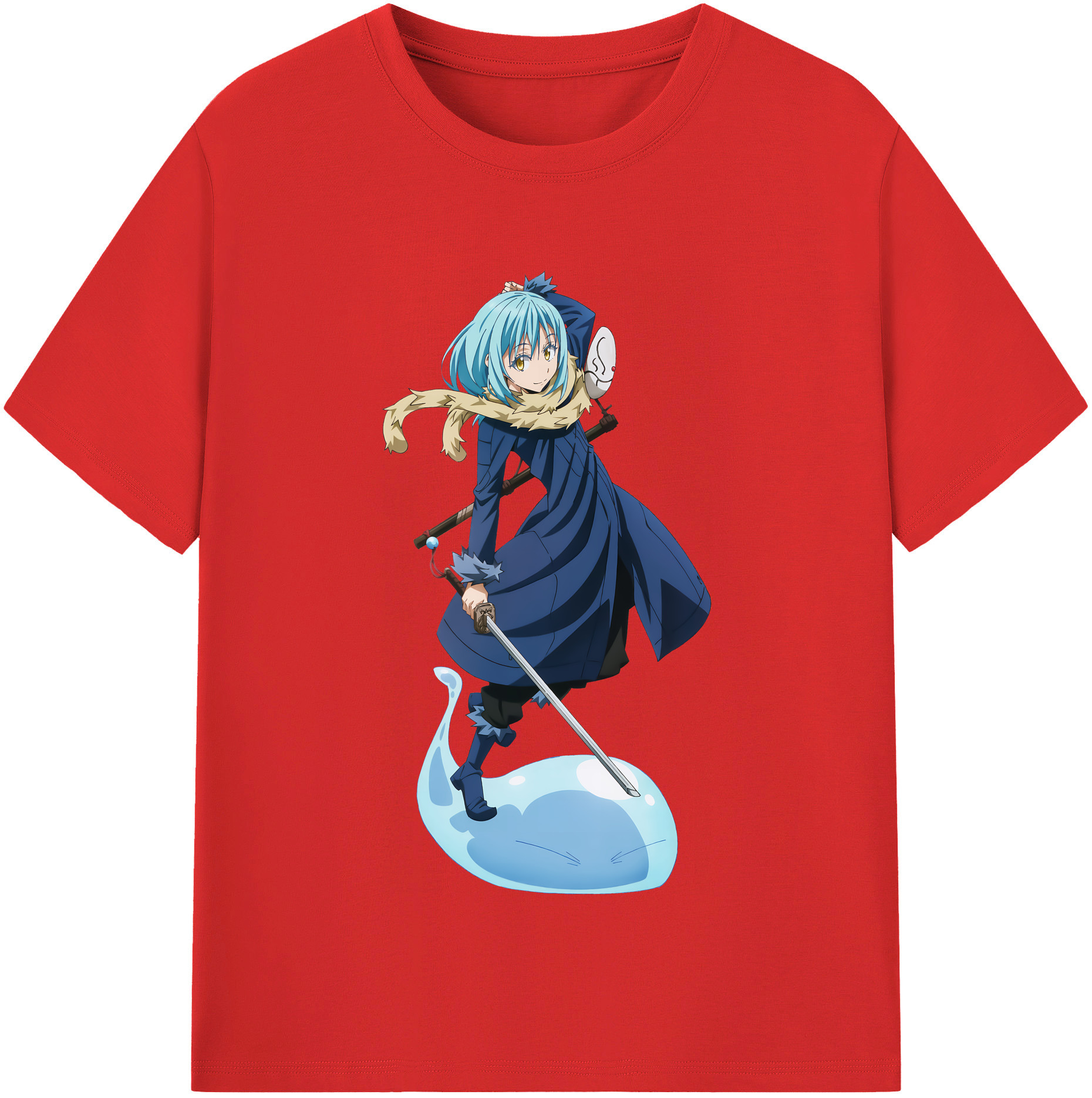 （画像用） 転スラ Regarding Reincarnated to Slime レディースカジュアルプリントTシャツ（綿100％）
