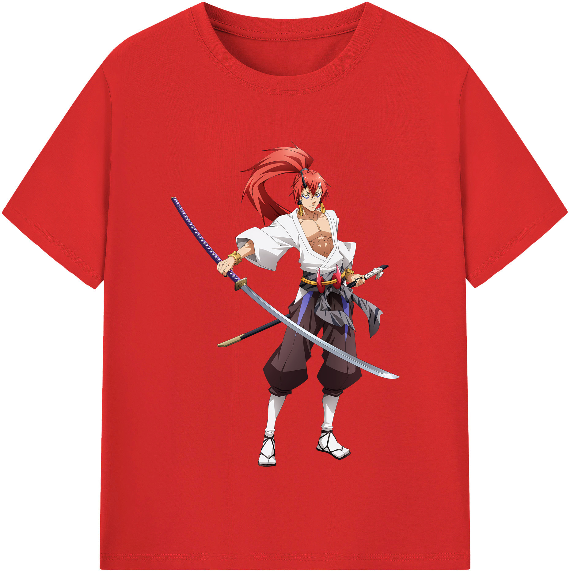 （画像用） 転スラ Regarding Reincarnated to Slime レディースカジュアルプリントTシャツ（綿100％）
