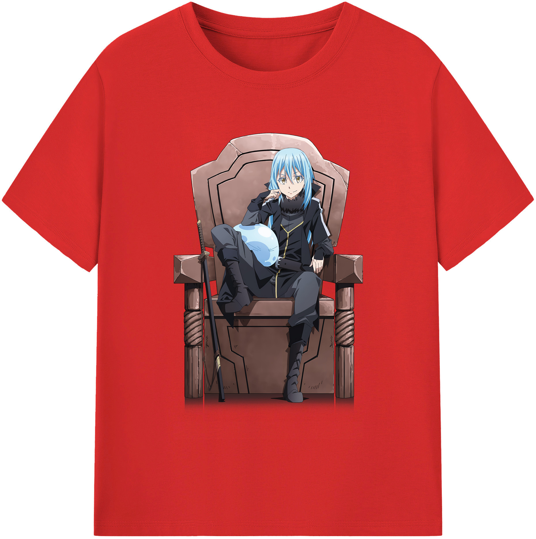 （画像用） 転スラ Regarding Reincarnated to Slime レディースカジュアルプリントTシャツ（綿100％）
