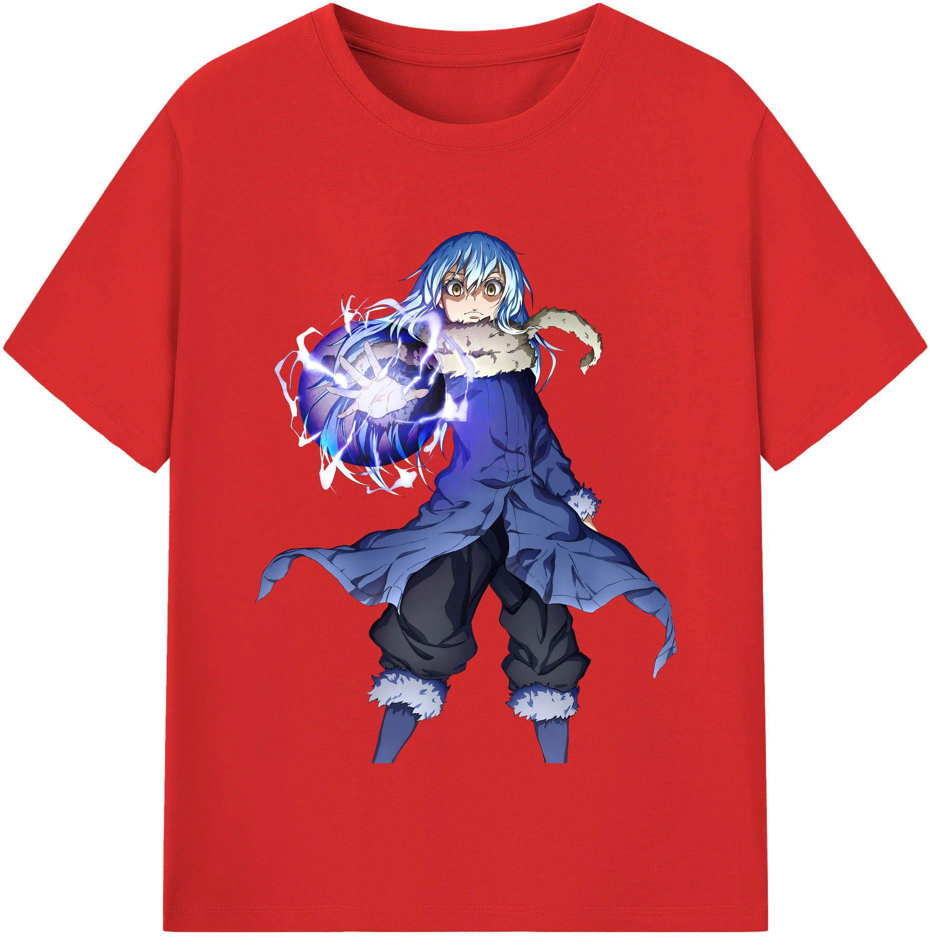 （画像用） 転スラ Regarding Reincarnated to Slime レディースカジュアルプリントTシャツ（綿100％）