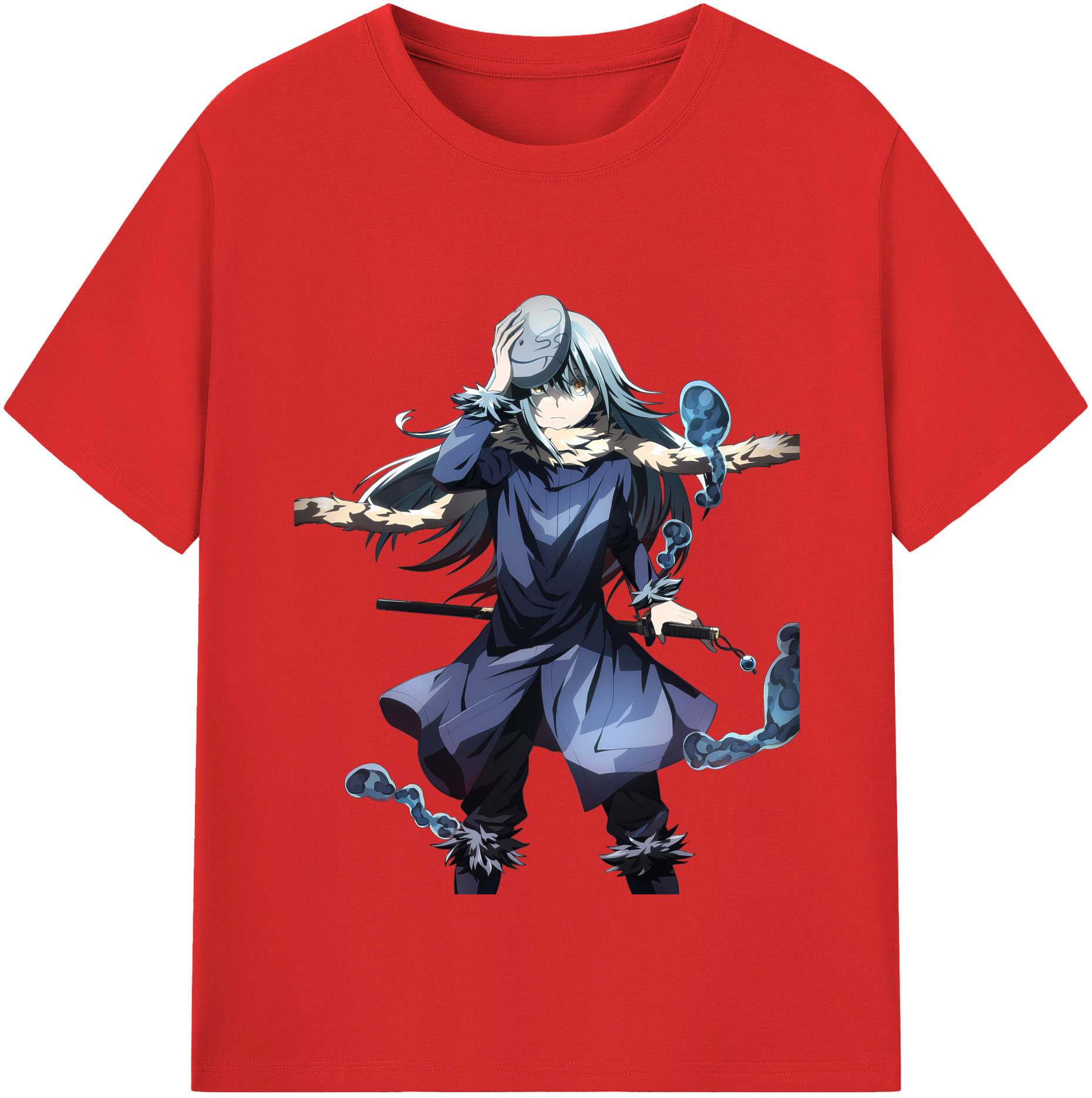 （画像用） 転スラ Regarding Reincarnated to Slime レディースカジュアルプリントTシャツ（綿100％）
