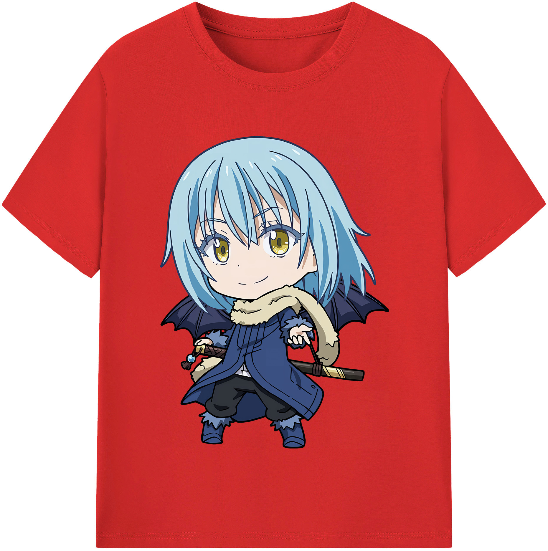 （画像用） 転スラ Regarding Reincarnated to Slime レディースカジュアルプリントTシャツ（綿100％）