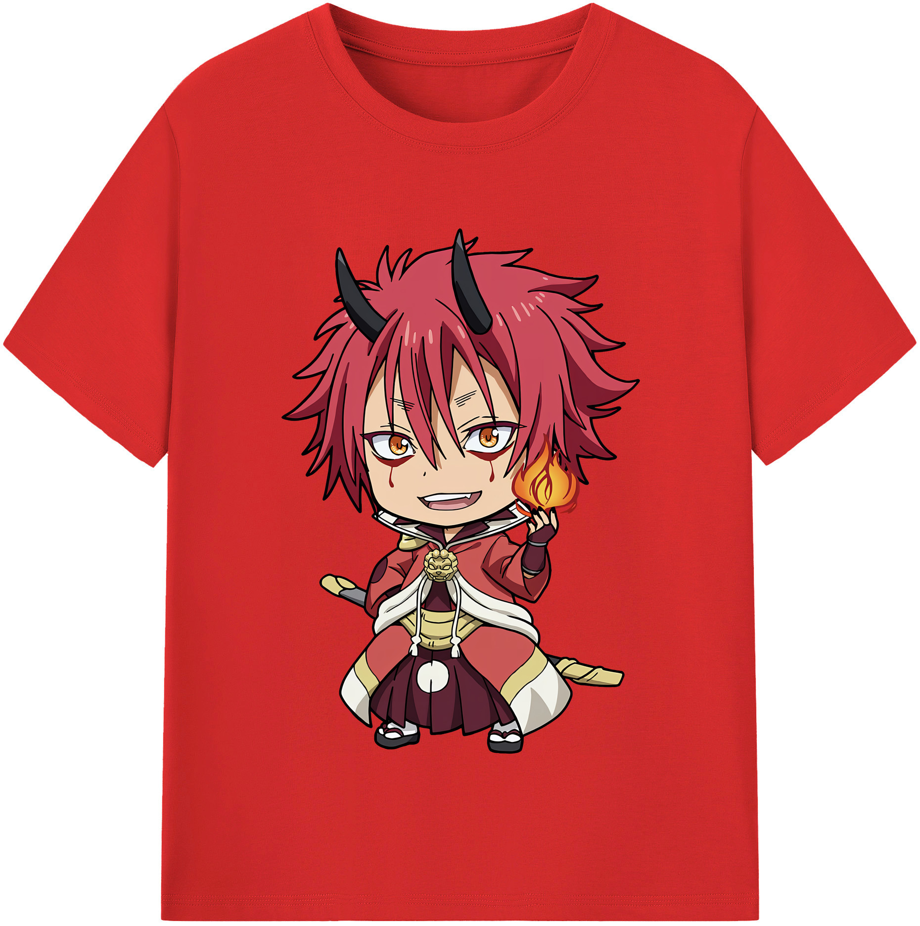 （画像用） 転スラ Regarding Reincarnated to Slime レディースカジュアルプリントTシャツ（綿100％）