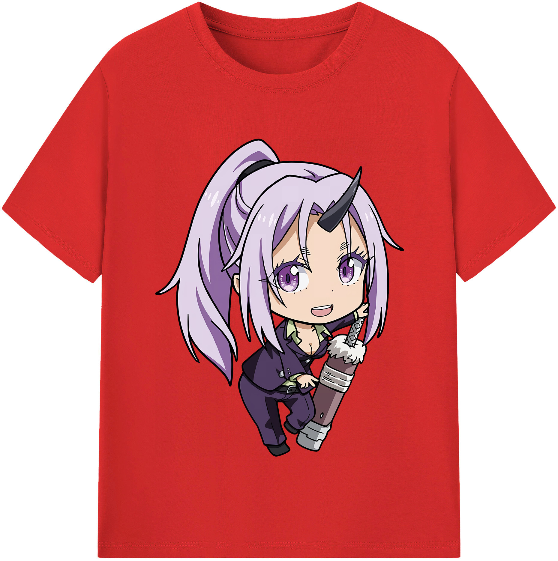 （画像用） 転スラ Regarding Reincarnated to Slime レディースカジュアルプリントTシャツ（綿100％）