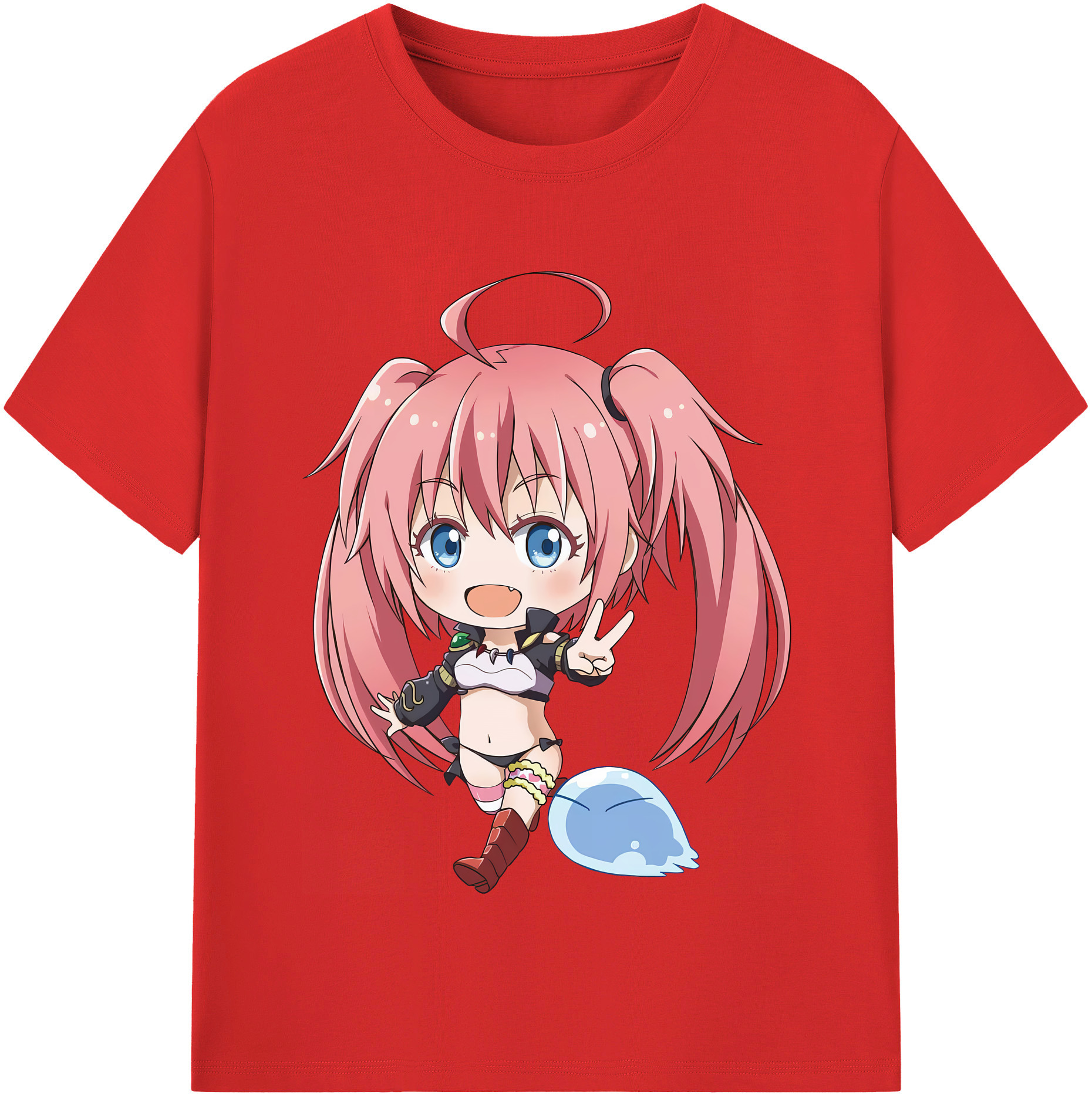 （画像用） 転スラ Regarding Reincarnated to Slime レディースカジュアルプリントTシャツ（綿100％）