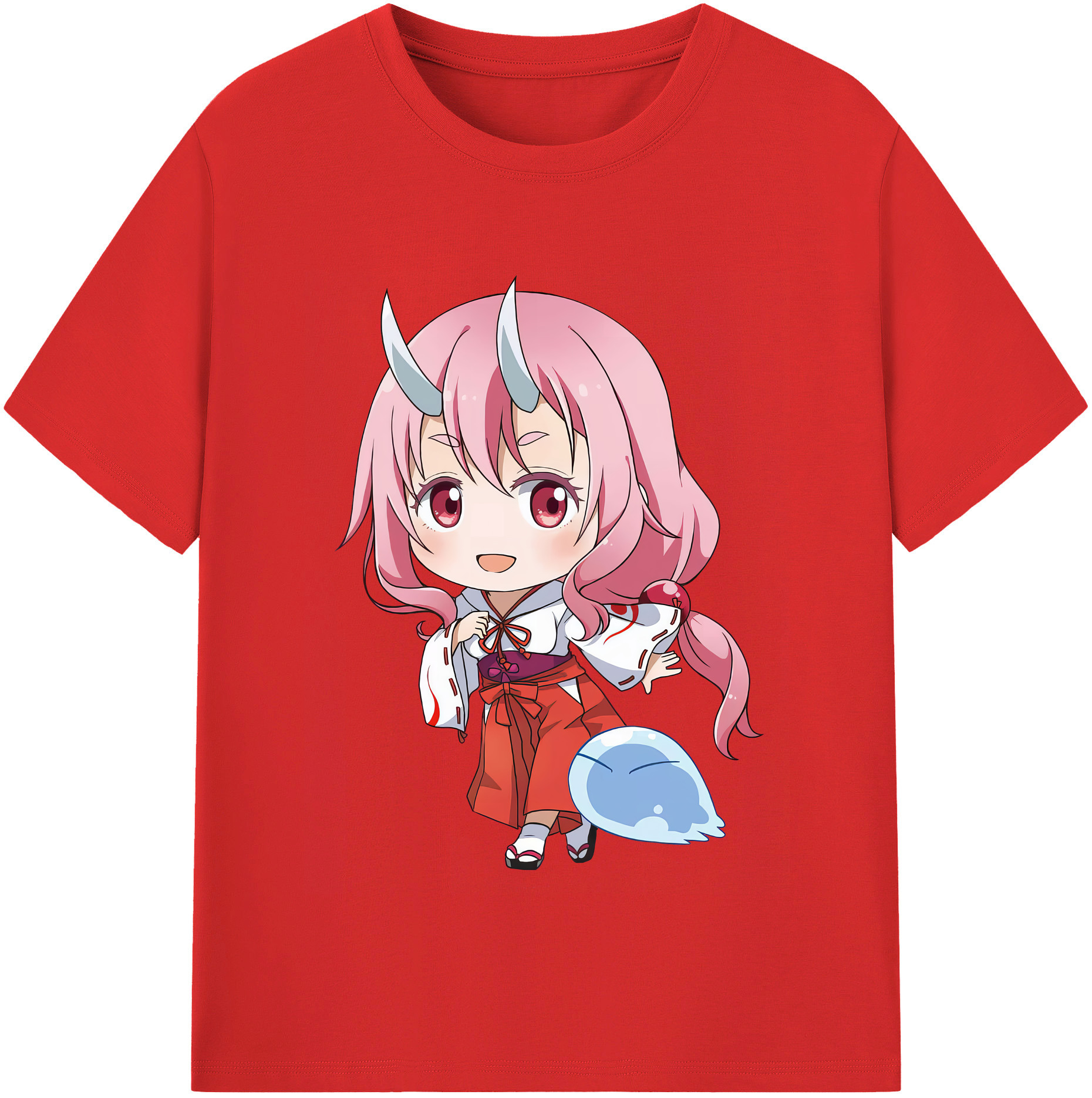 （画像用） 転スラ Regarding Reincarnated to Slime レディースカジュアルプリントTシャツ（綿100％）